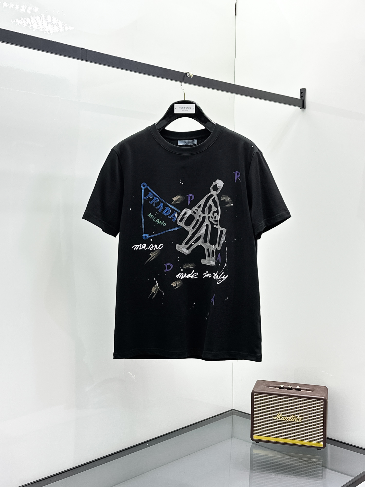 Prada Basic Clothing Cotton Black S-m-l-xl