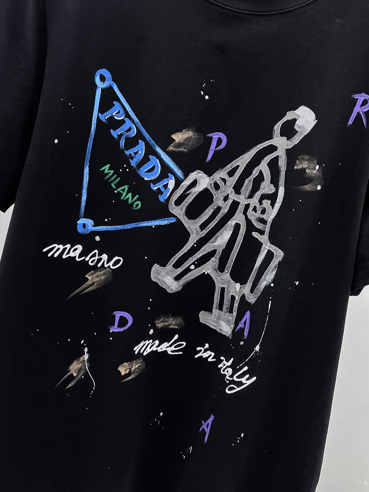 Prada Basic Clothing Cotton Black S-m-l-xl