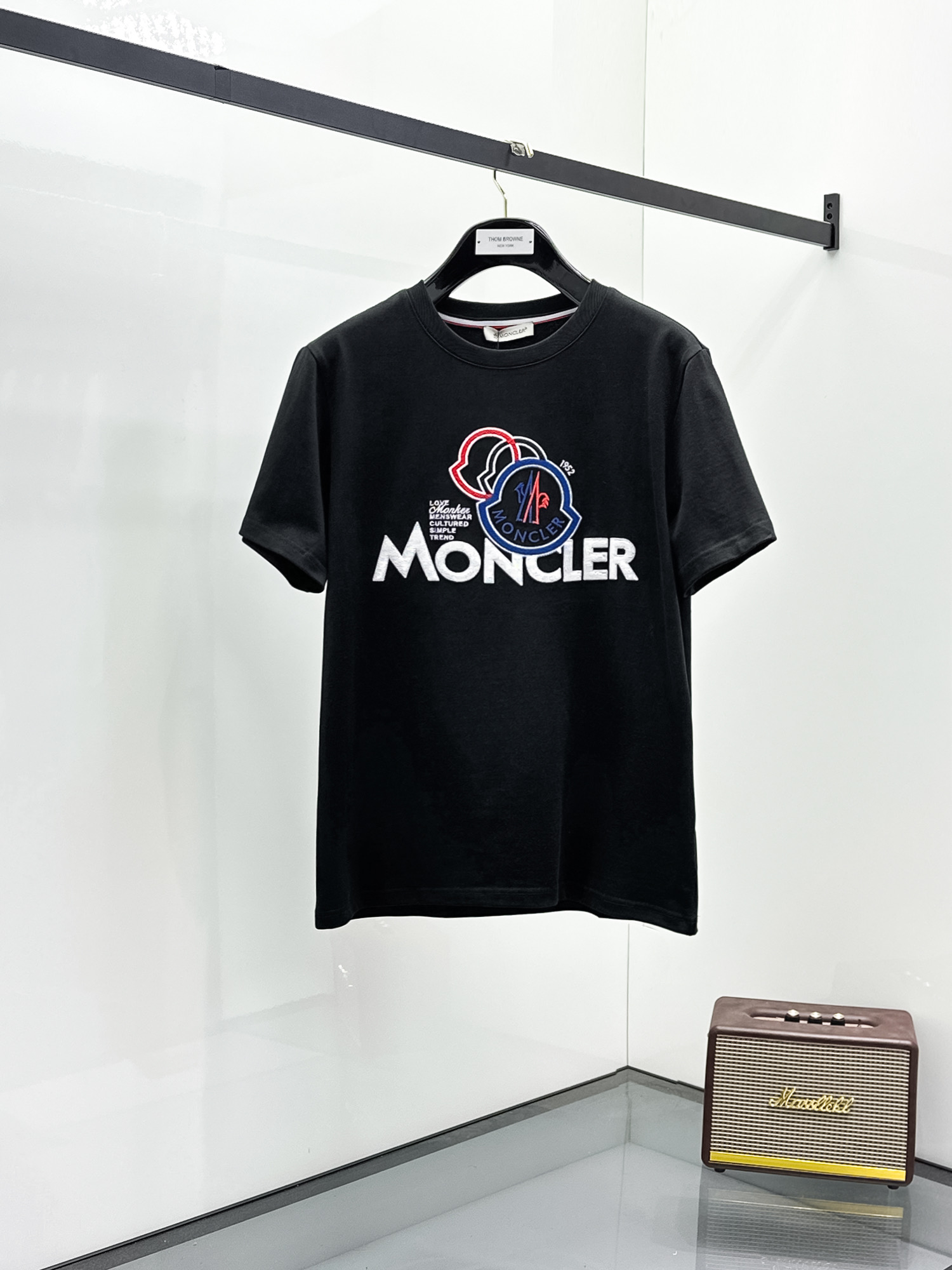 Moncler Basic Clothing Cotton Black S-m-l-xl