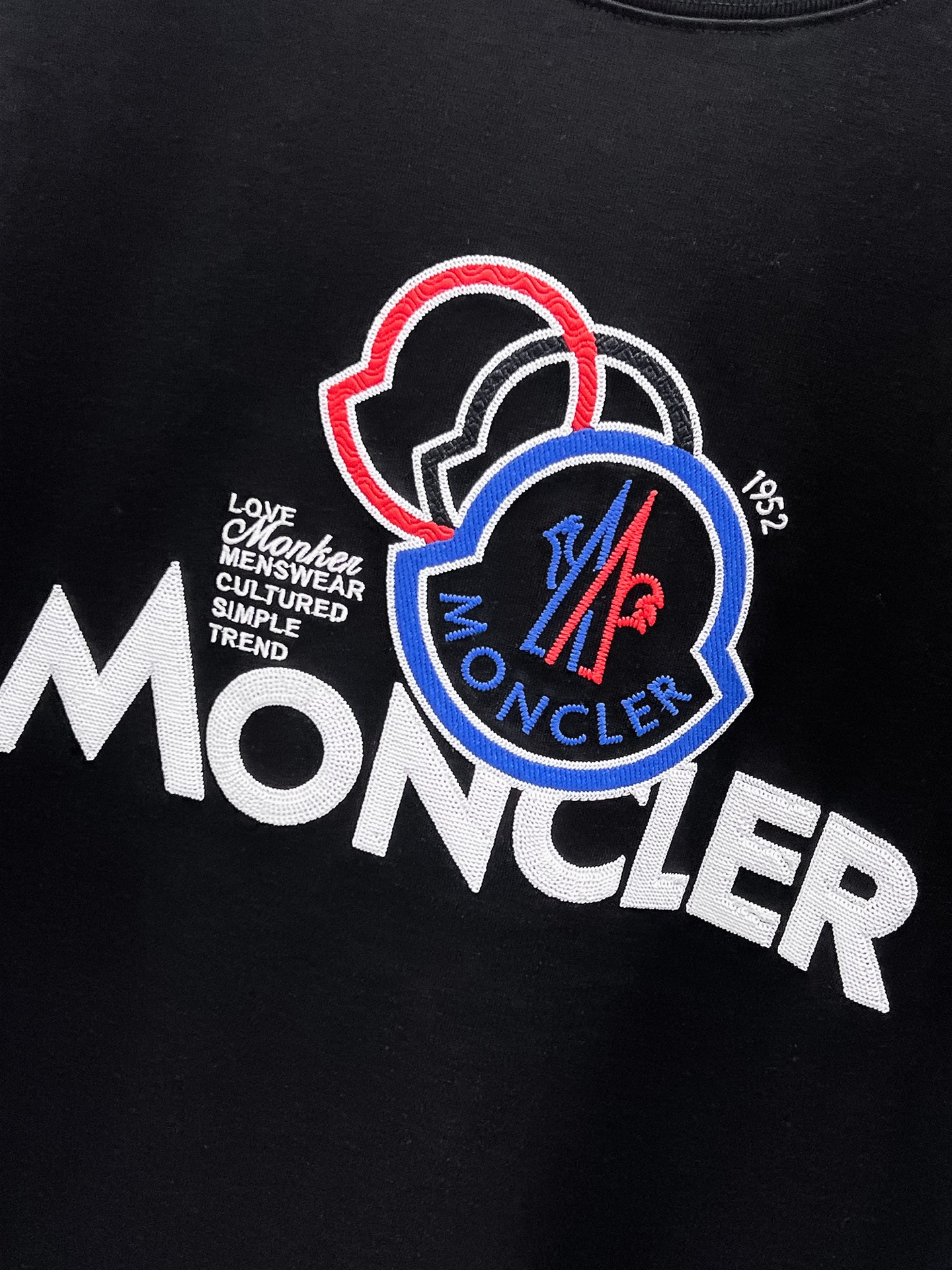 Moncler Basic Clothing Cotton Black S-m-l-xl