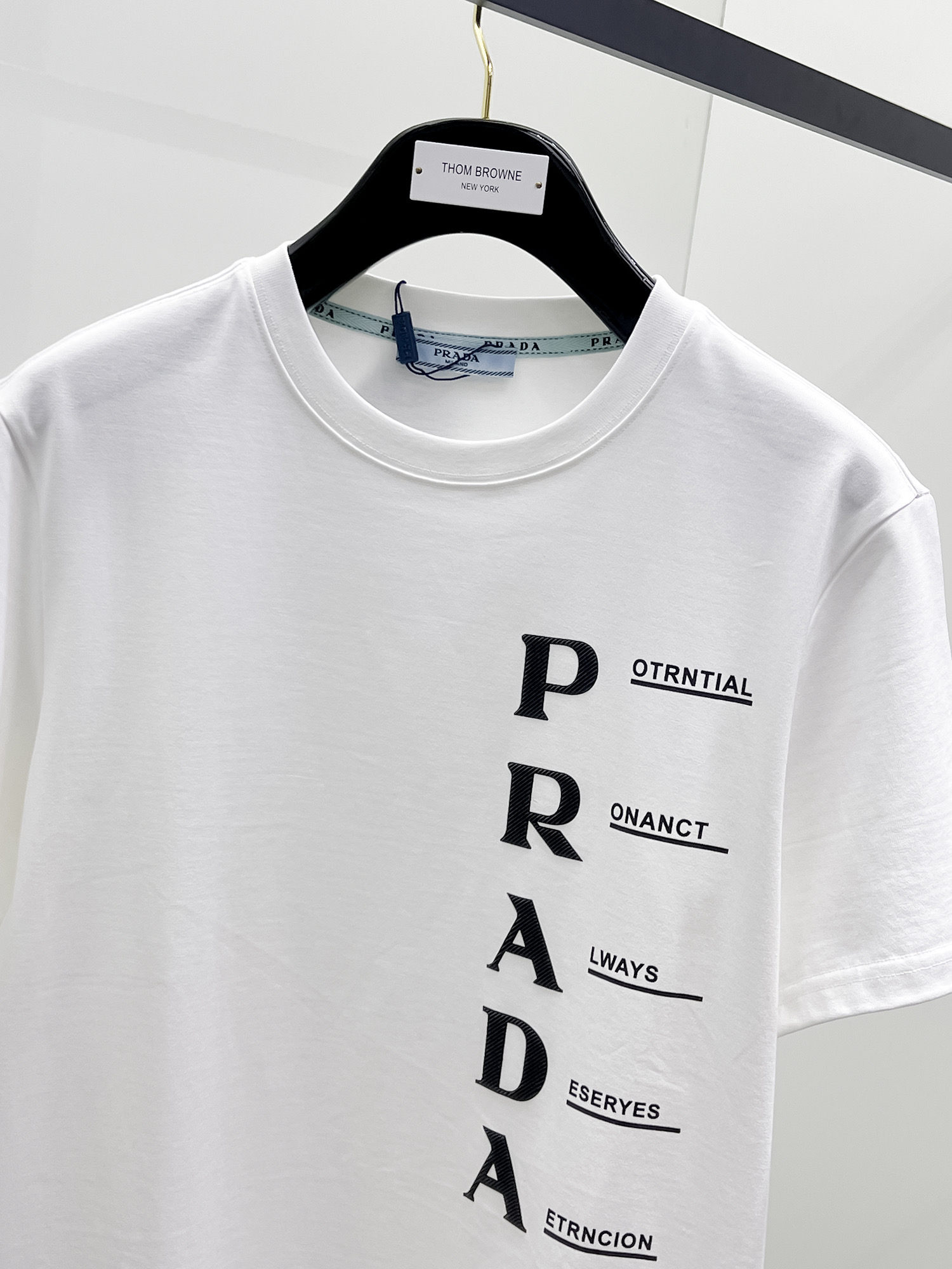 Prada Basic Clothing Cotton Black S-m-l-xl