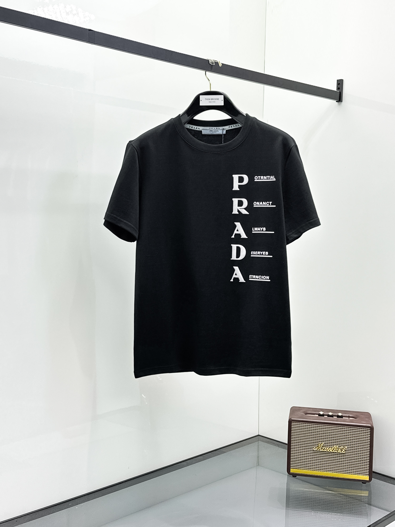 Prada Basic Clothing Cotton Black S-m-l-xl