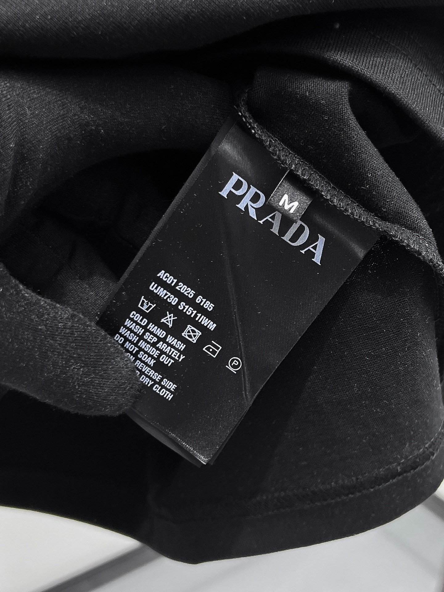 Prada Basic Clothing Cotton Black S-m-l-xl