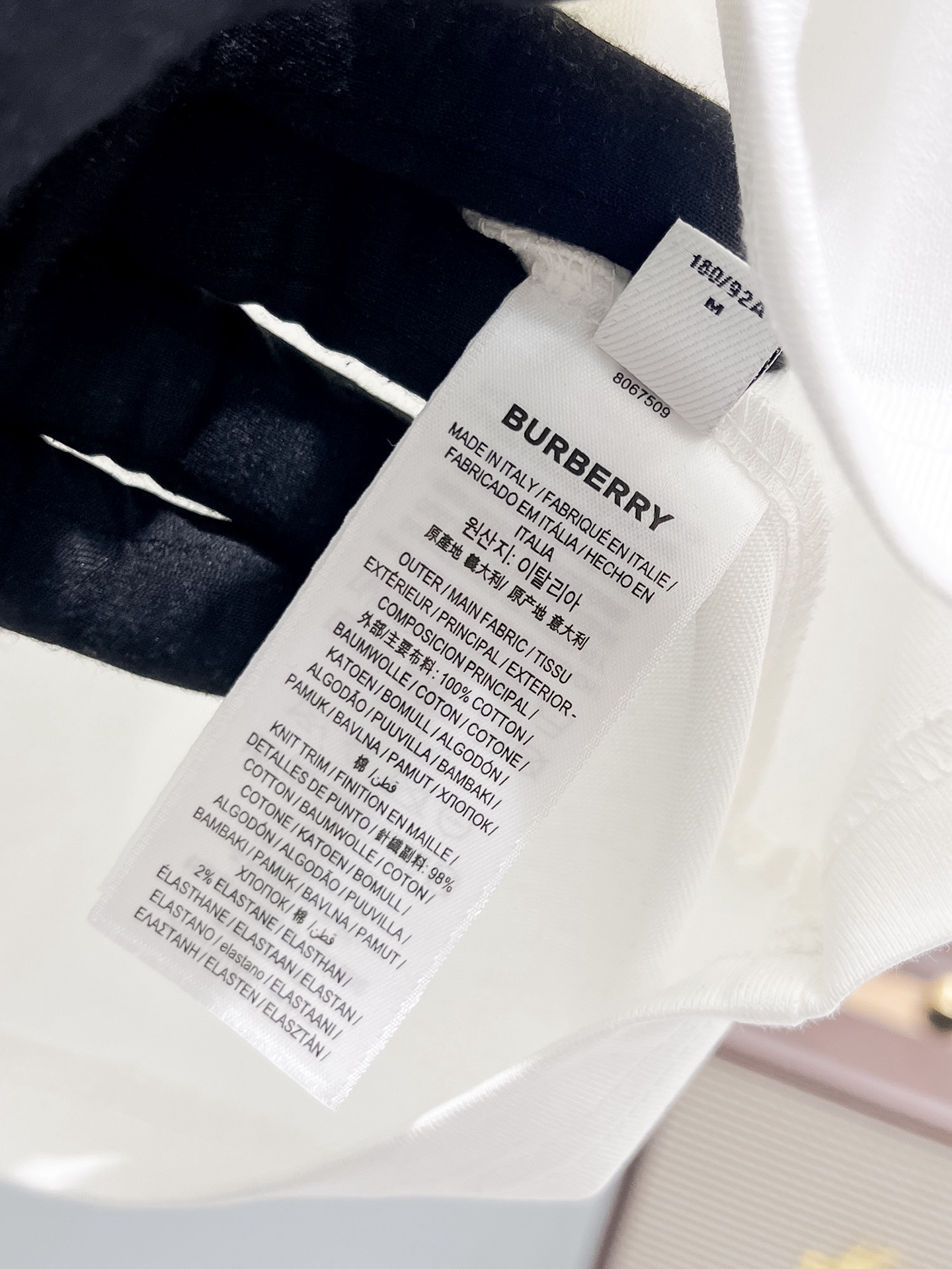 Burberry Basic Clothing Cotton Black S-m-l-xl