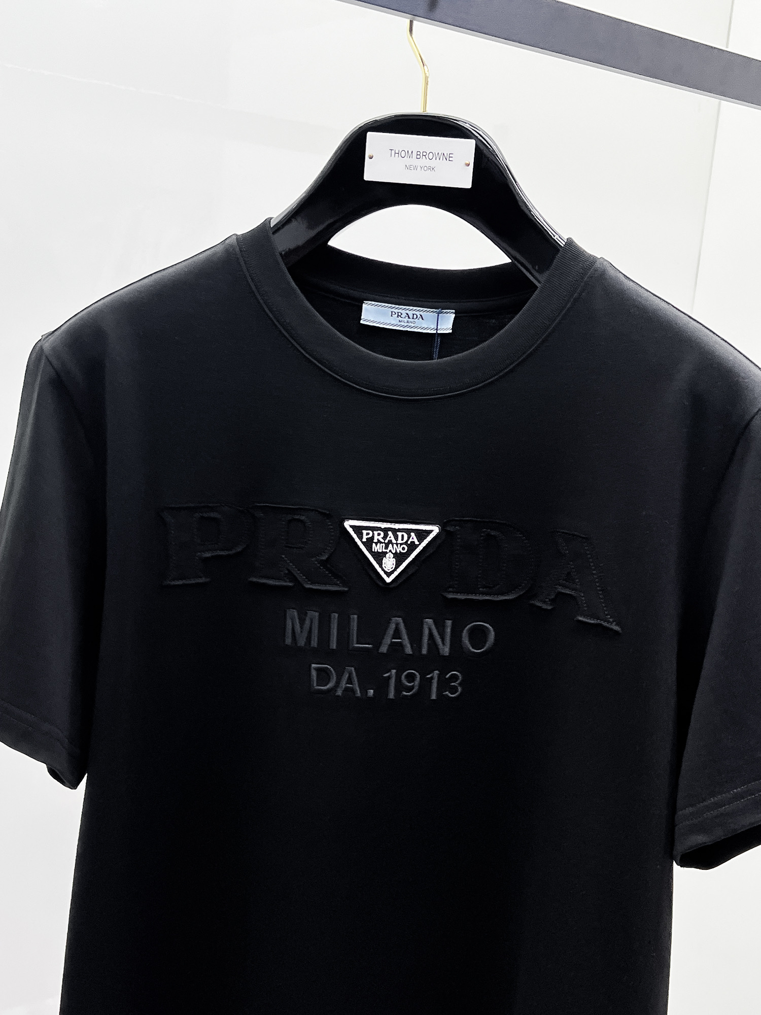 Prada Basic Clothing Cotton Black S-m-l-xl