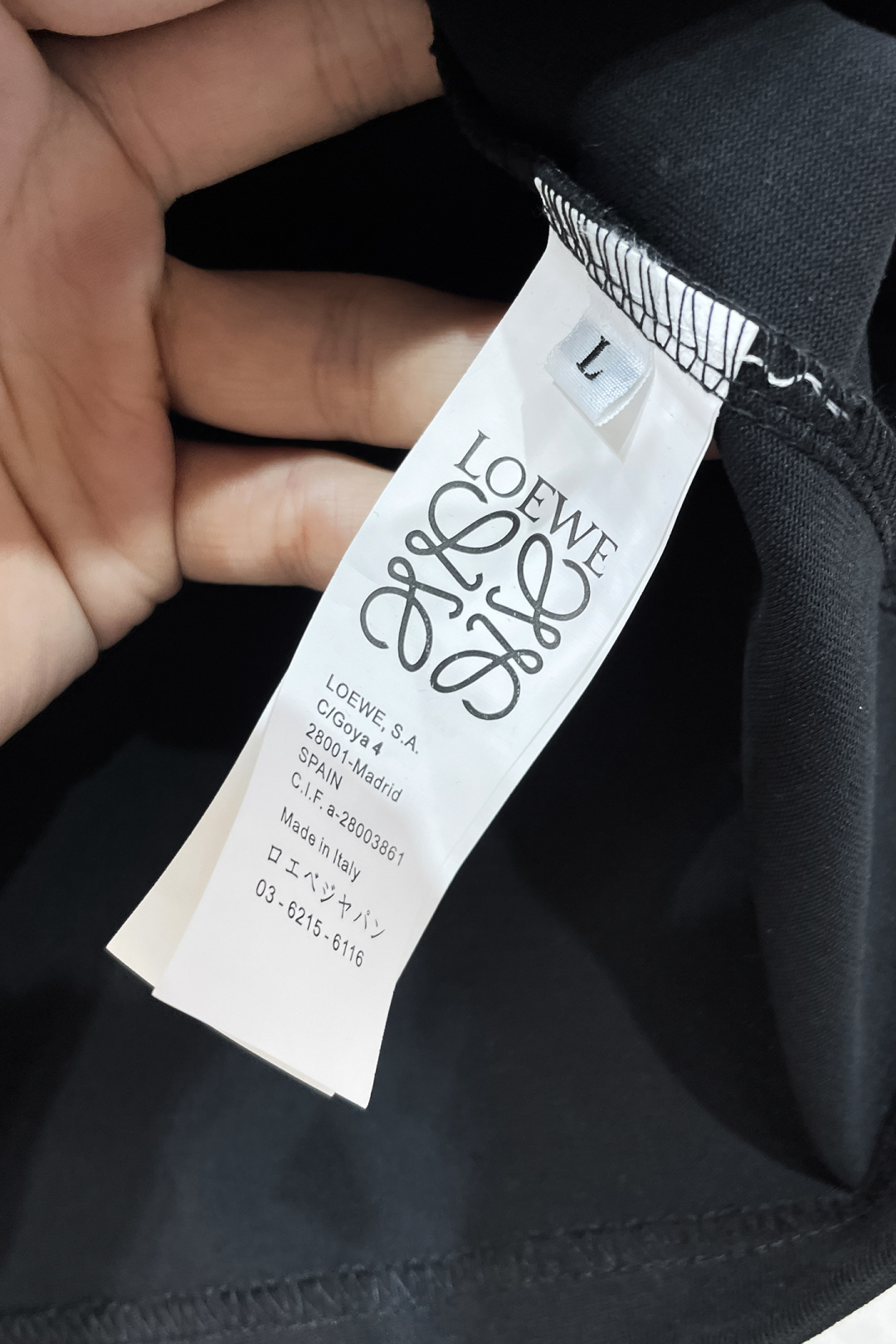 Loewe Couple Basic Clothing Black S-l-xl