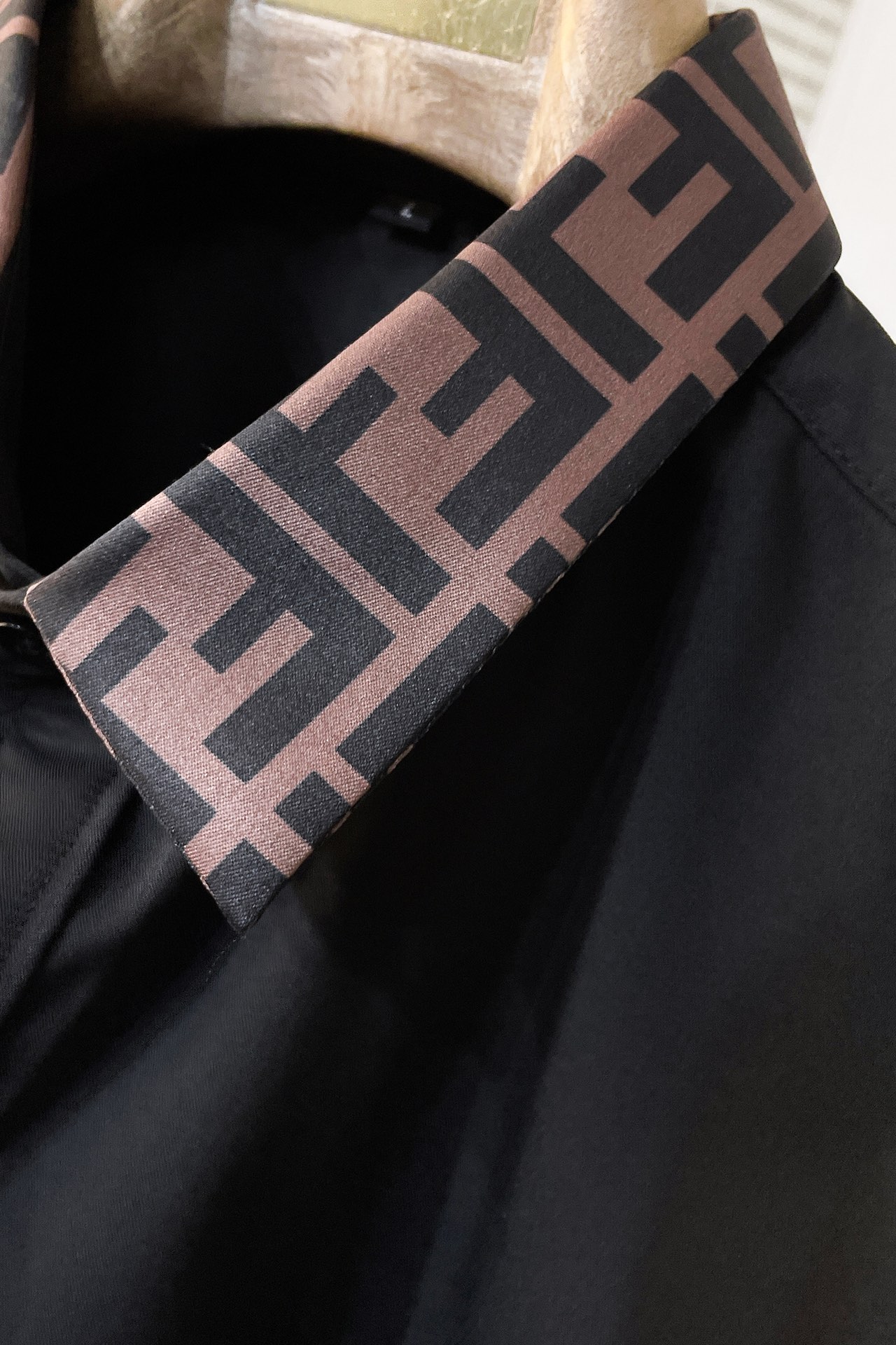 Fendi Male Shirt Cotton Black S-m-xl