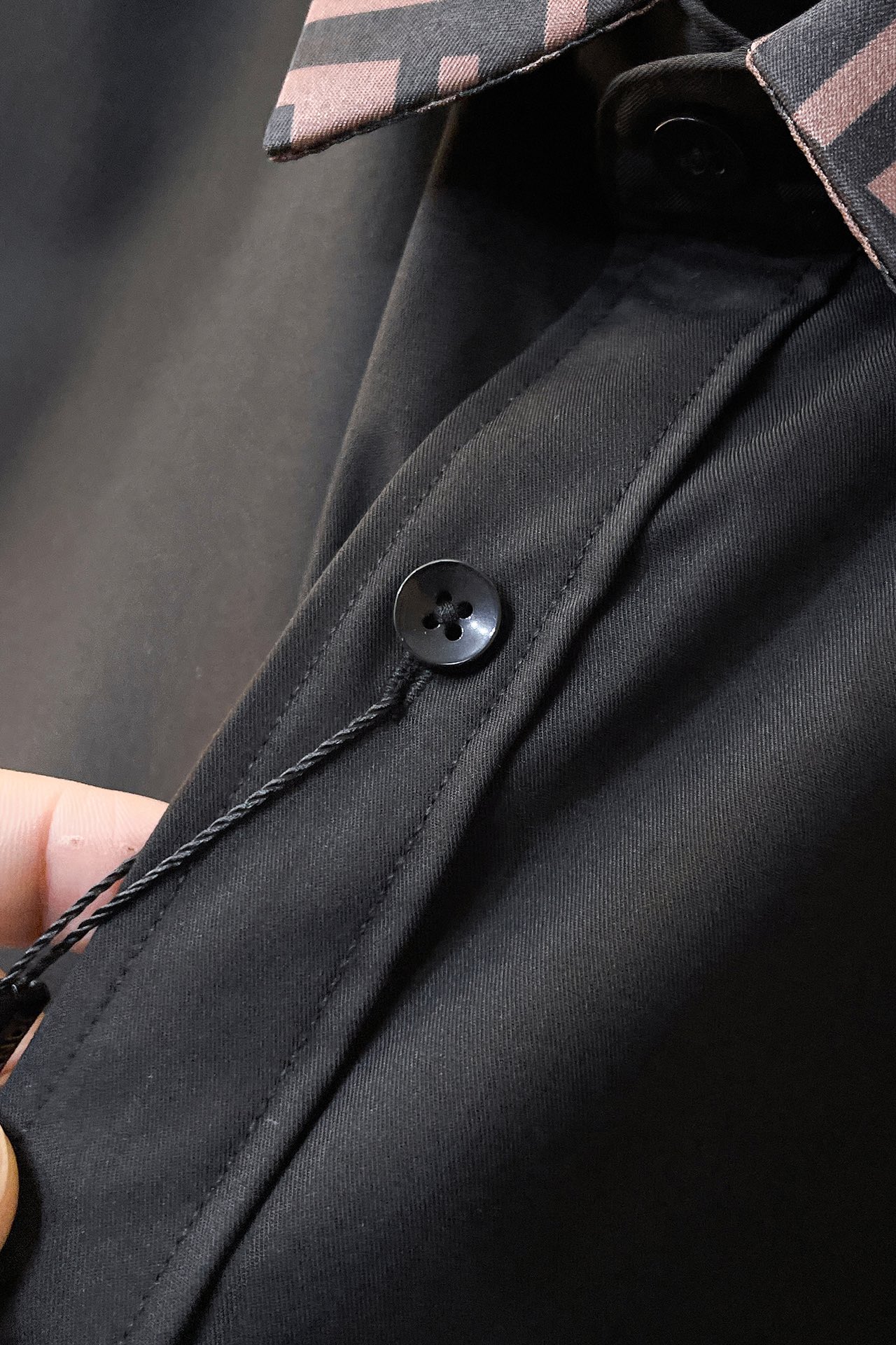 Fendi Male Shirt Cotton Black S-m-xl