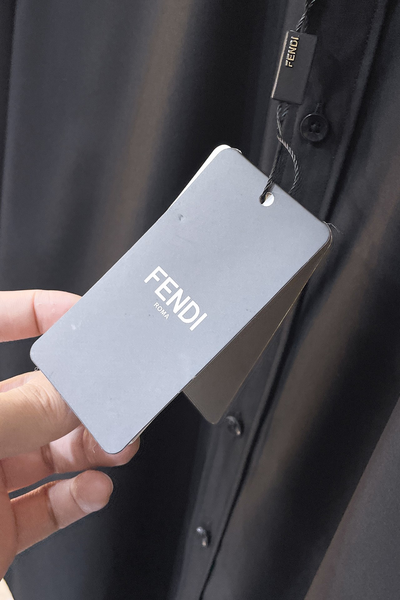 Fendi Male Shirt Cotton Black S-m-xl