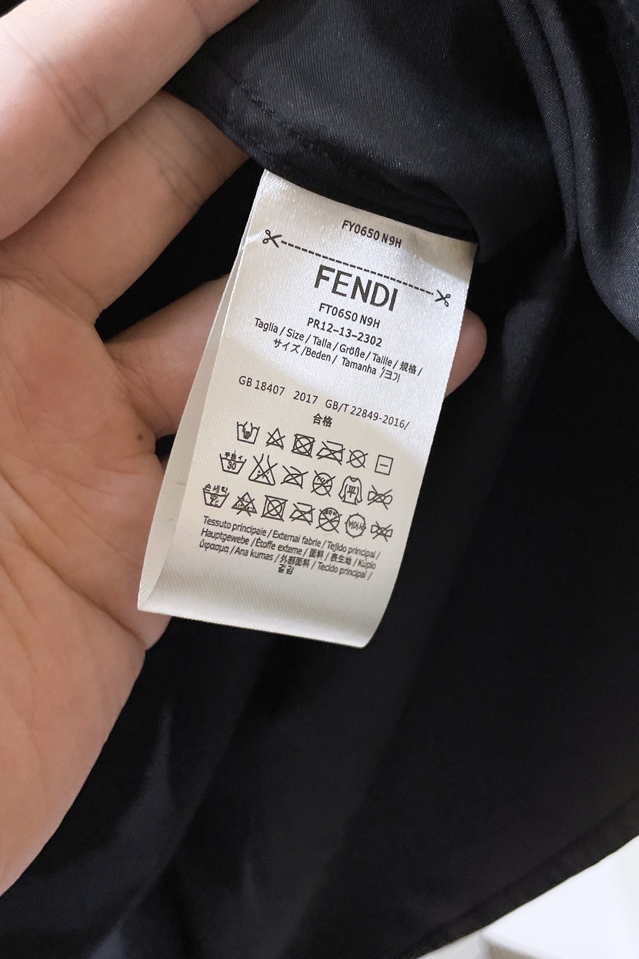 Fendi Male Shirt Cotton Black S-m-xl