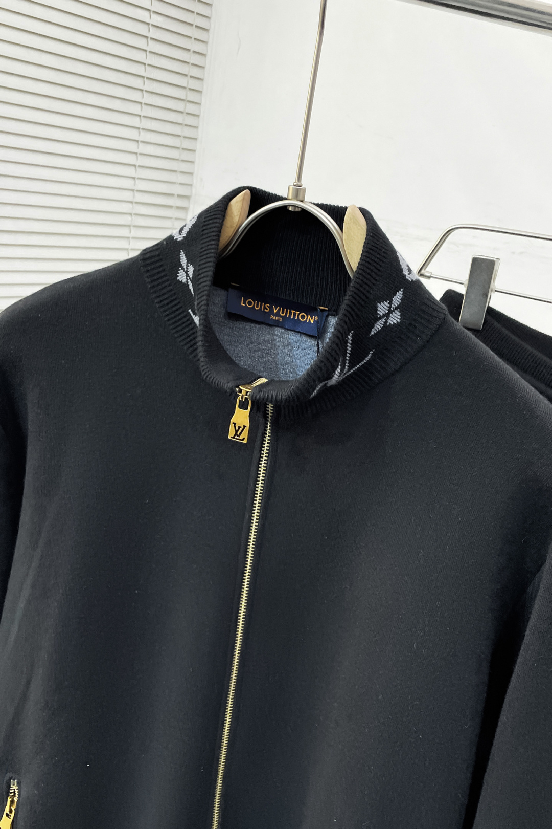 Louis Vuitton Sports Pants Knitted Black Loose Fit S-l-xxl