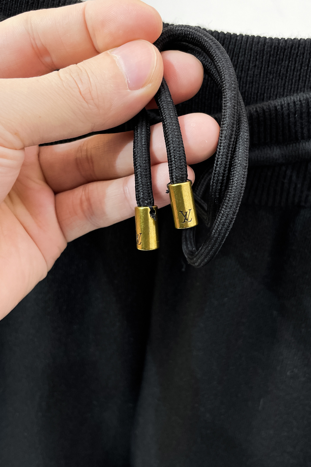 Louis Vuitton Sports Pants Knitted Black Loose Fit S-l-xxl