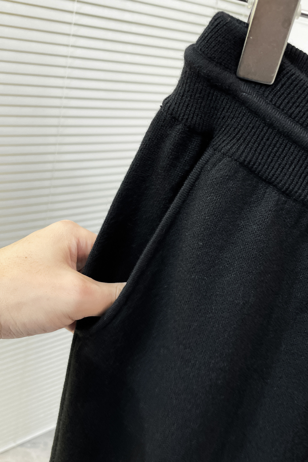 Louis Vuitton Sports Pants Knitted Black Loose Fit S-l-xxl