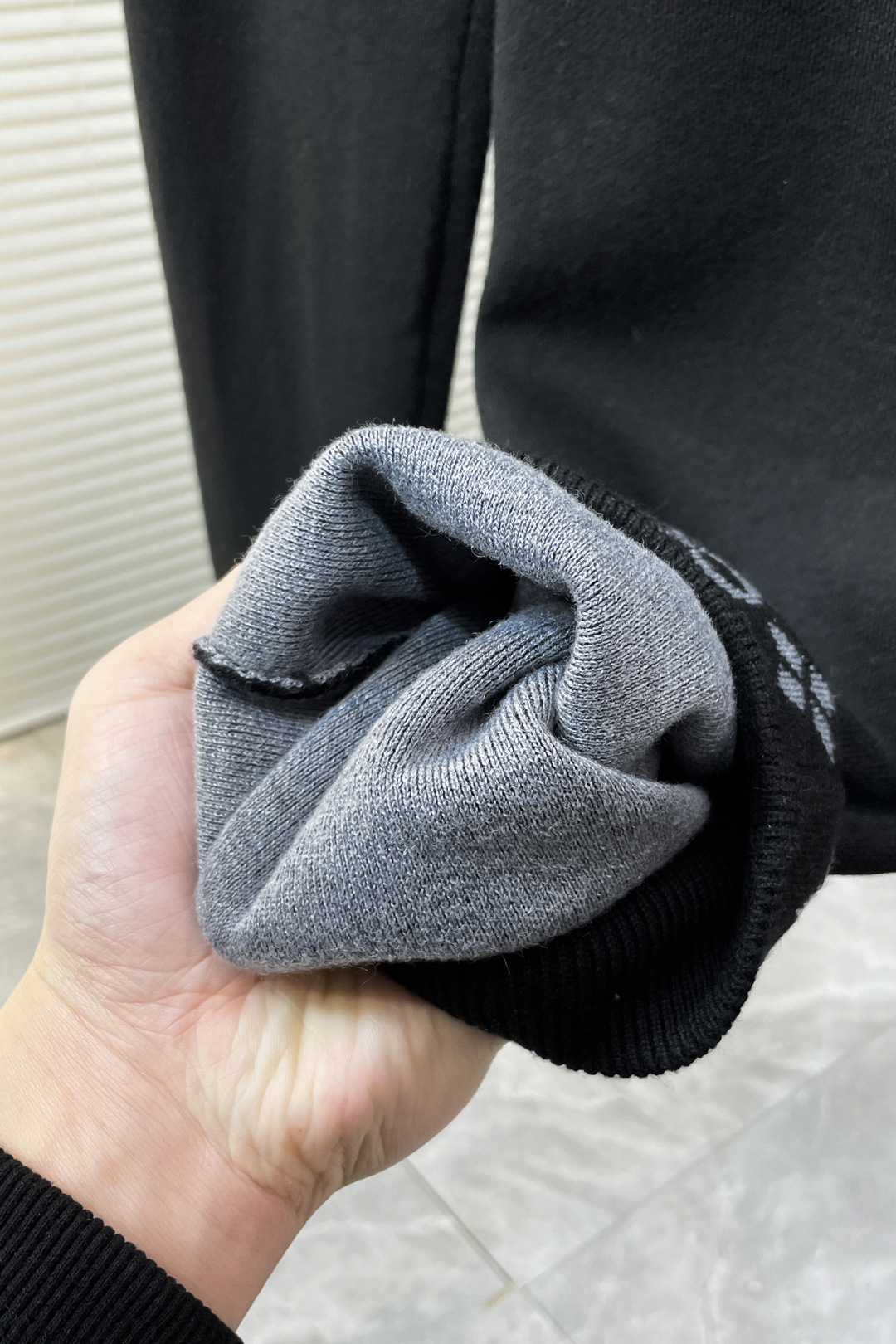 Louis Vuitton Sports Pants Knitted Black Loose Fit S-l-xxl