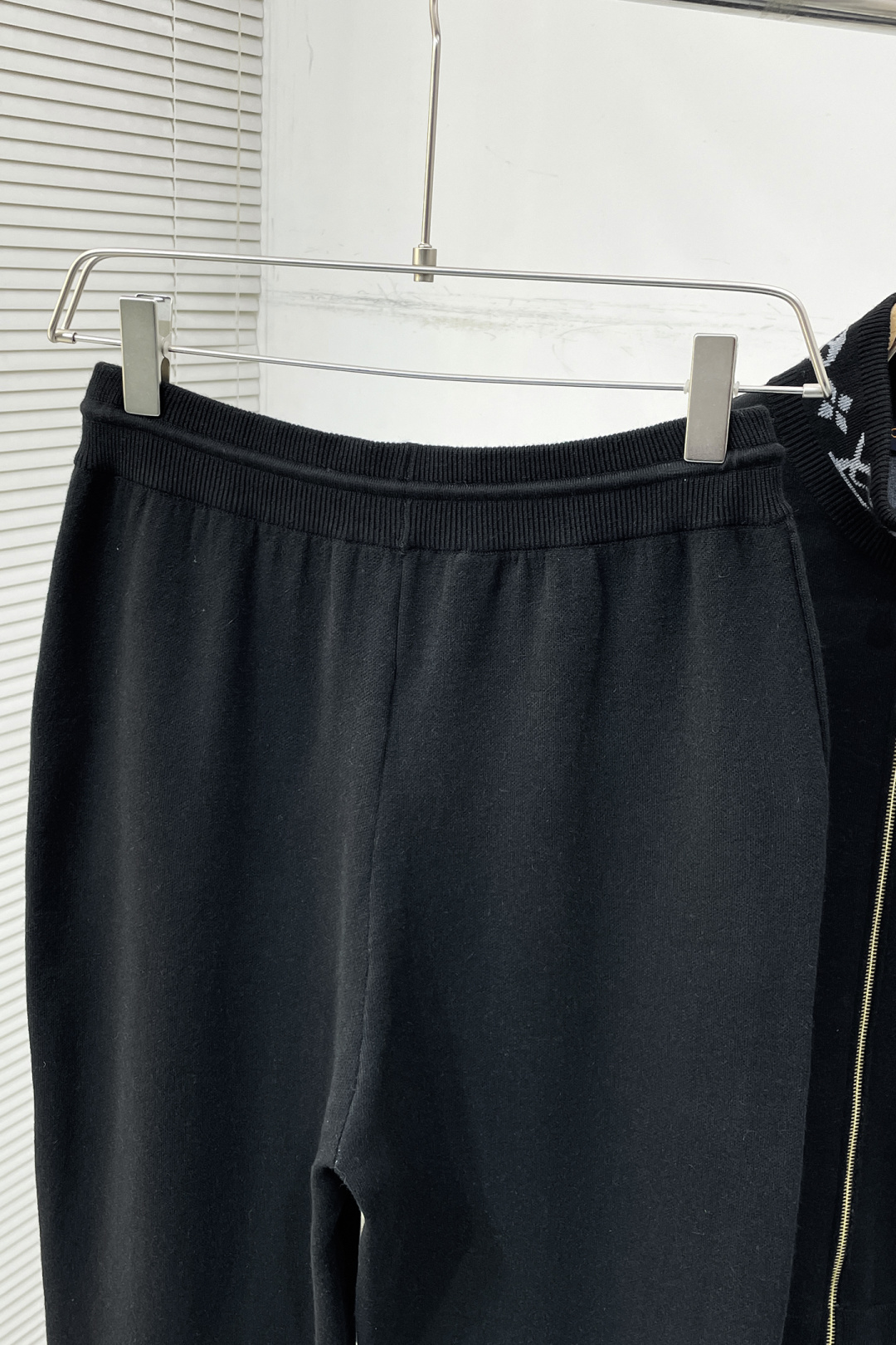 Louis Vuitton Sports Pants Knitted Black Loose Fit S-l-xxl