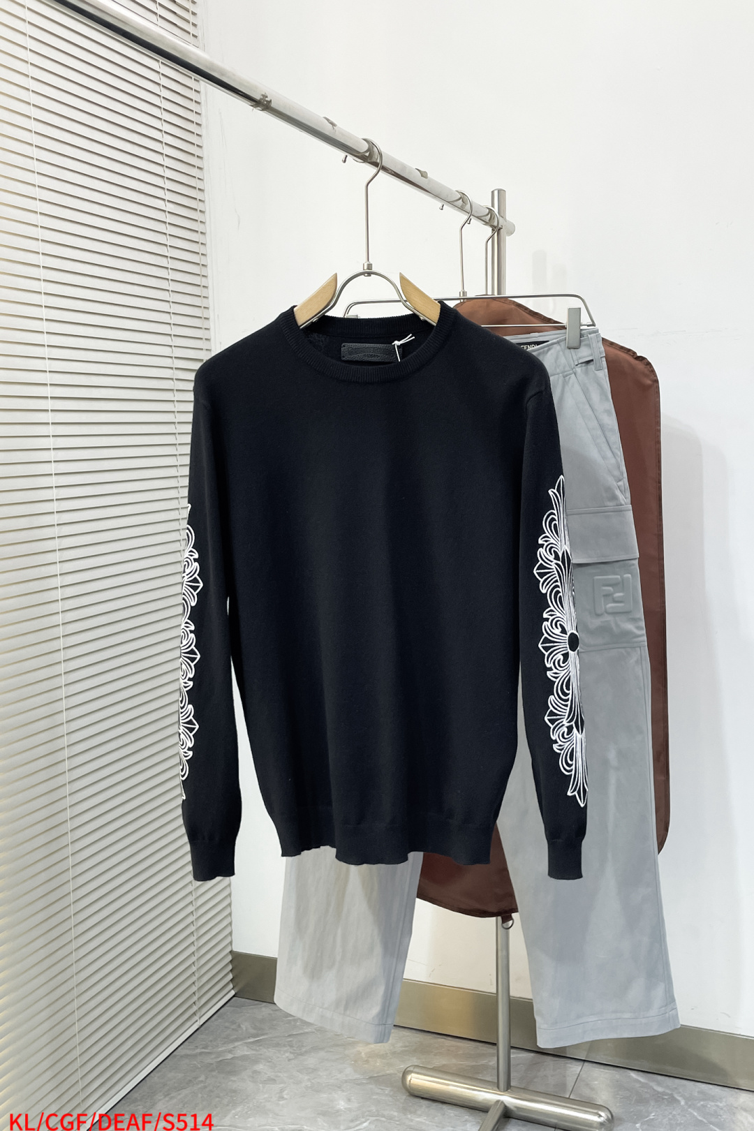 Couple Basic Clothing Wool Black Loose Fit S-m-l-xl