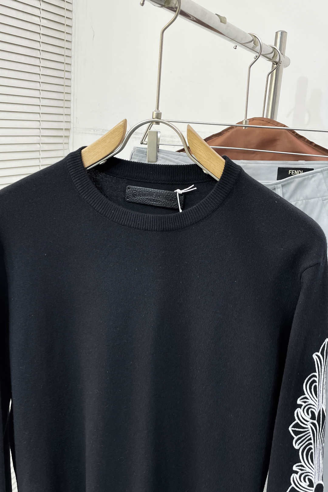Couple Basic Clothing Wool Black Loose Fit S-m-l-xl