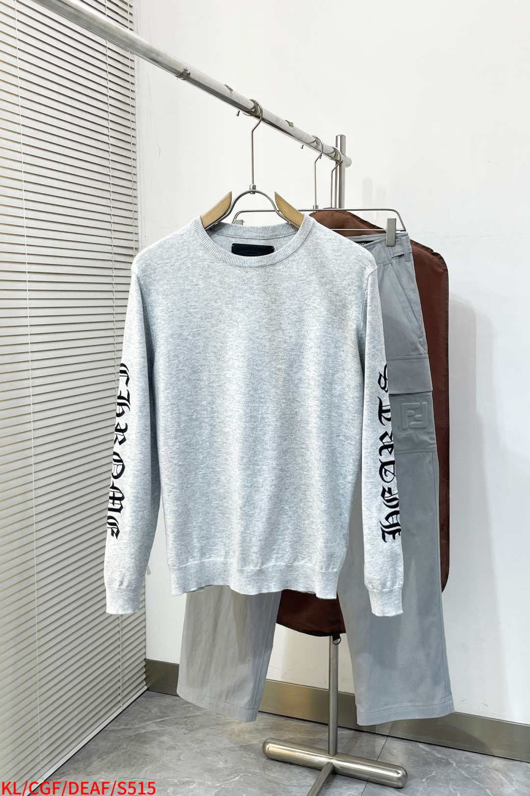 Couple Basic Clothing Wool Gray Loose Fit S-m-l-xl