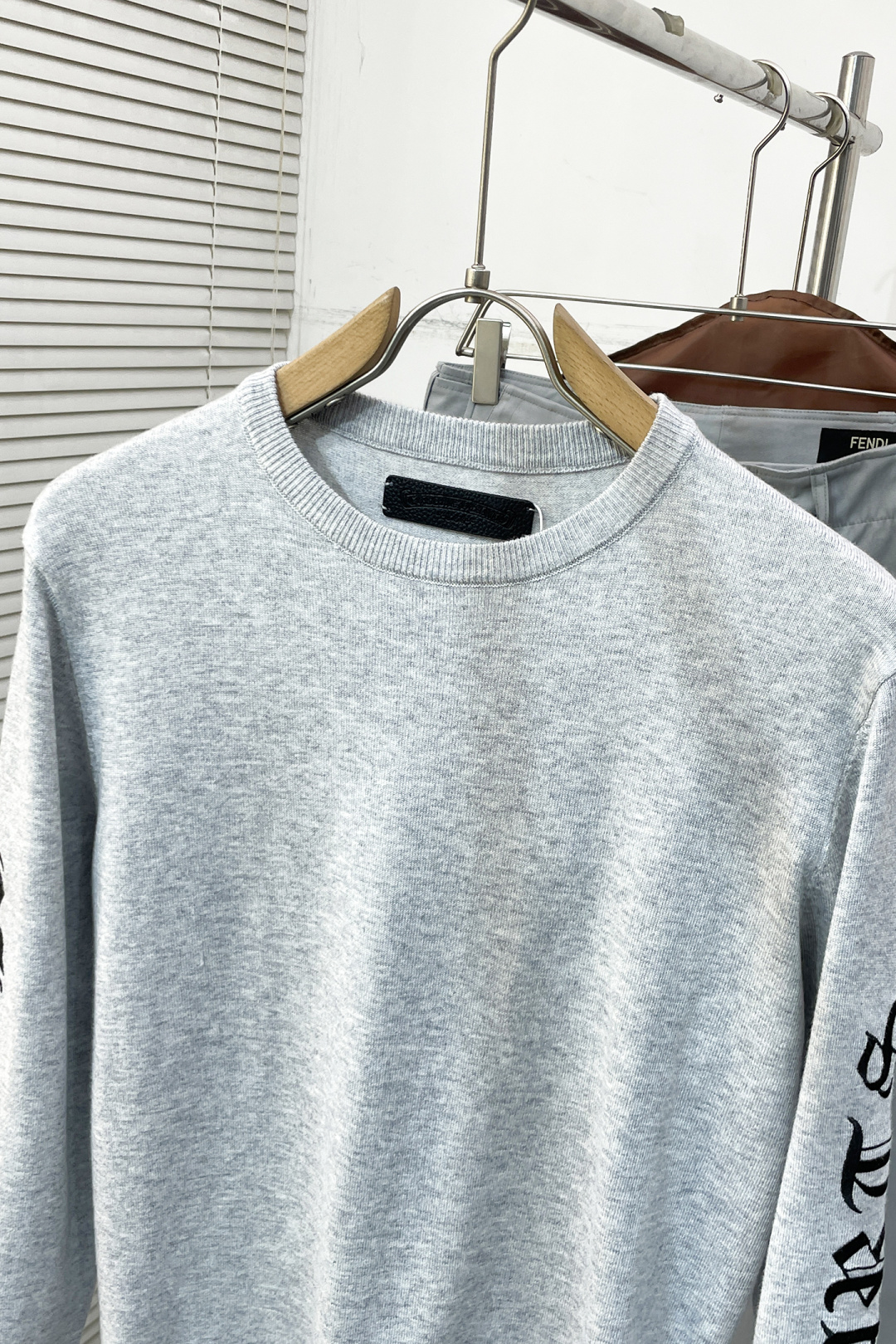 Couple Basic Clothing Wool Gray Loose Fit S-m-l-xl