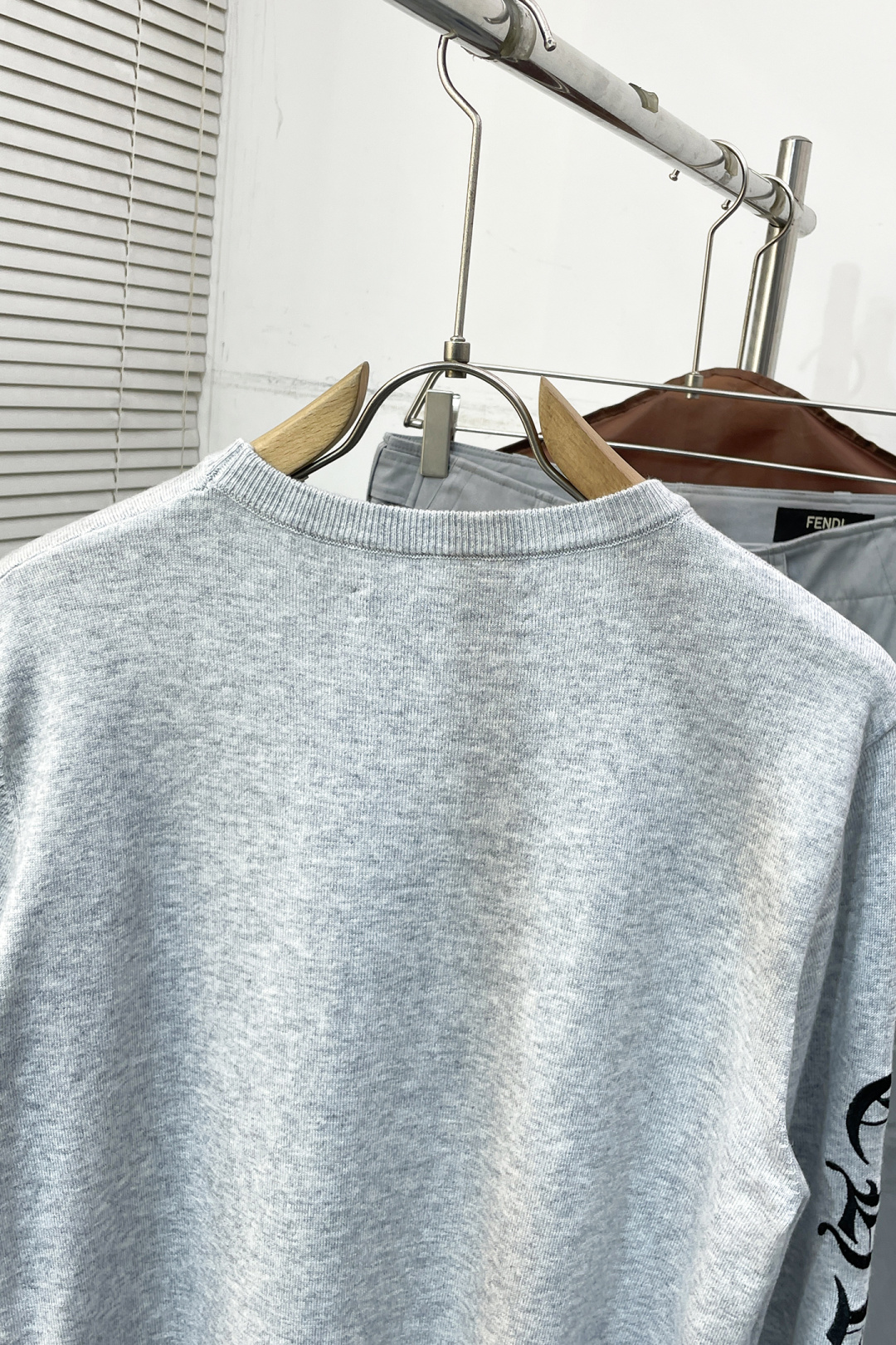Couple Basic Clothing Wool Gray Loose Fit S-m-l-xl