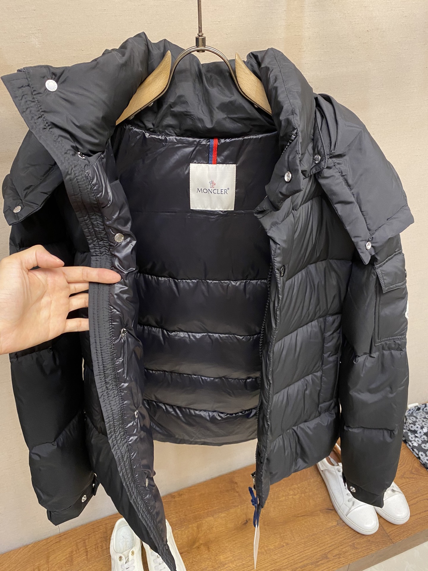Moncler Male Down Jacket White Duck Down Hooded S-m-l