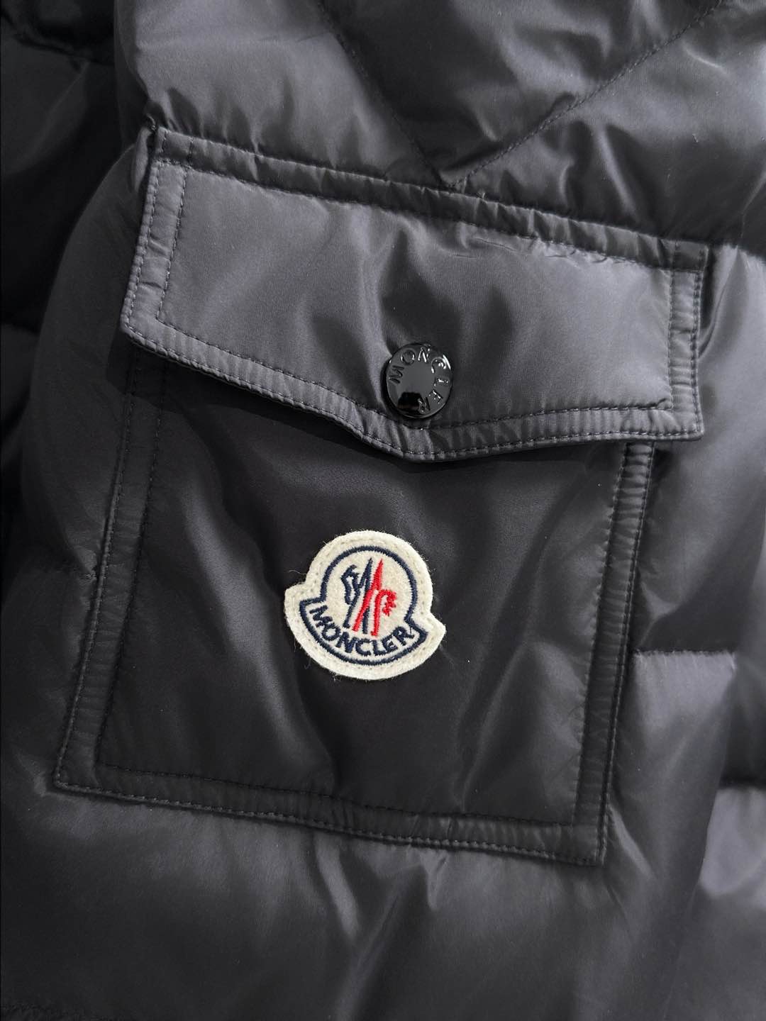 Male Down Jacket White Duck Down Black Hooded M-l