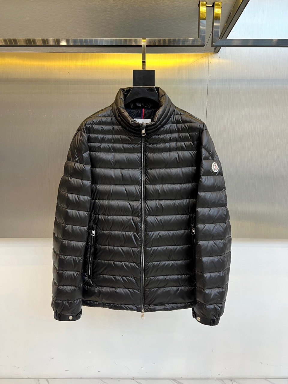 Moncler Down Jacket Goose Down Gray M-l