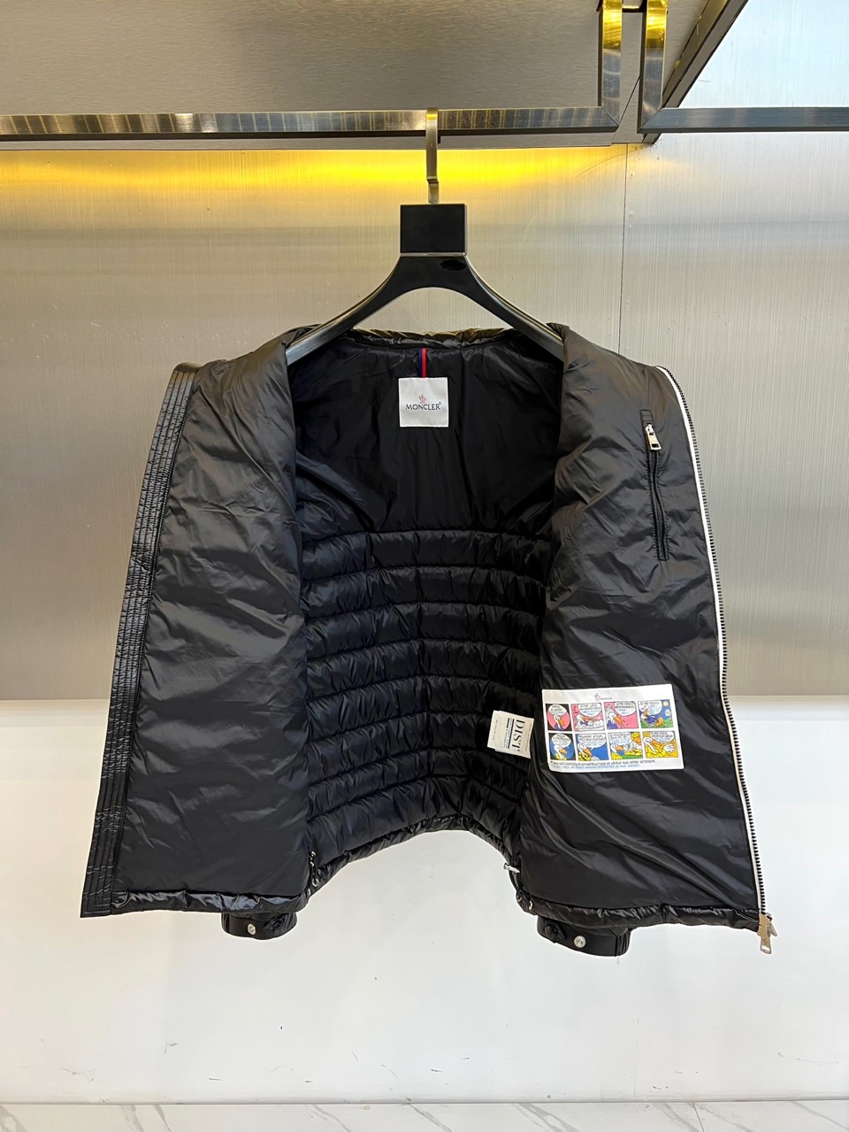 Moncler Down Jacket Goose Down Gray M-l