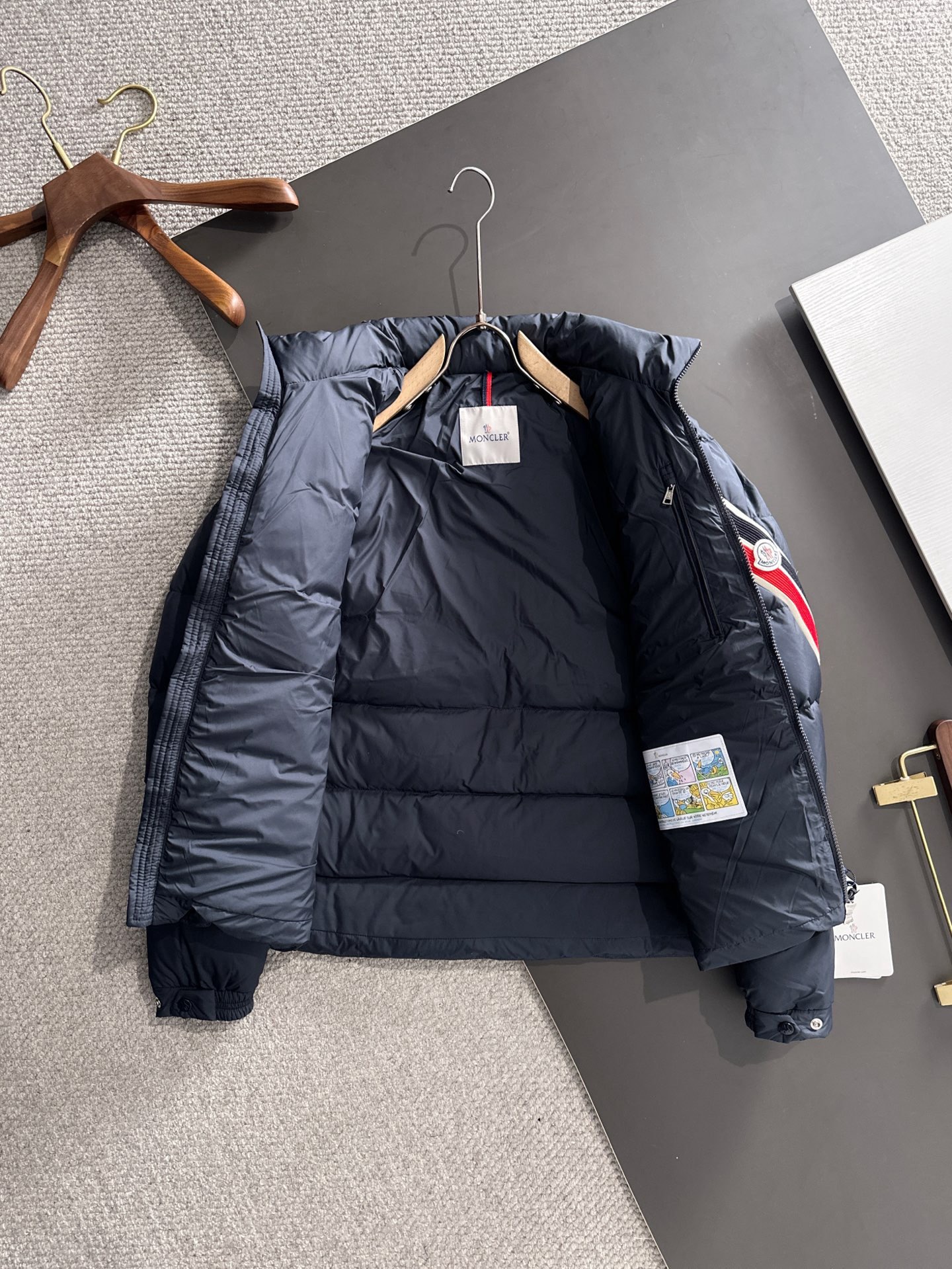 Moncler Couple Down Jacket White Duck Down Black Couple Style S-m-l