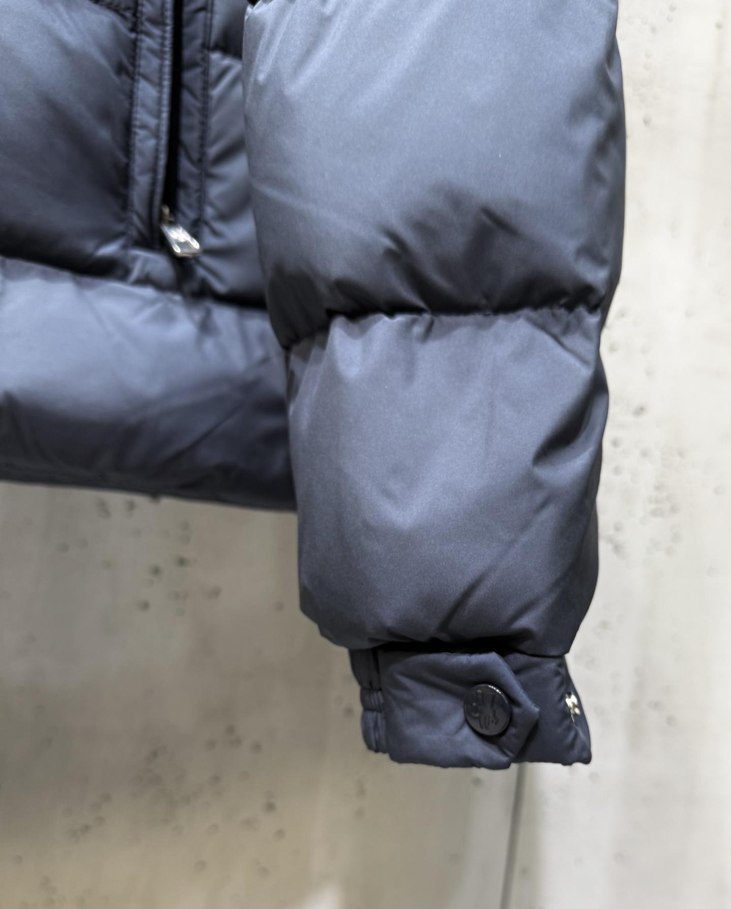 Moncler Male Basic Clothing White Duck Down Black Striped S-m-l