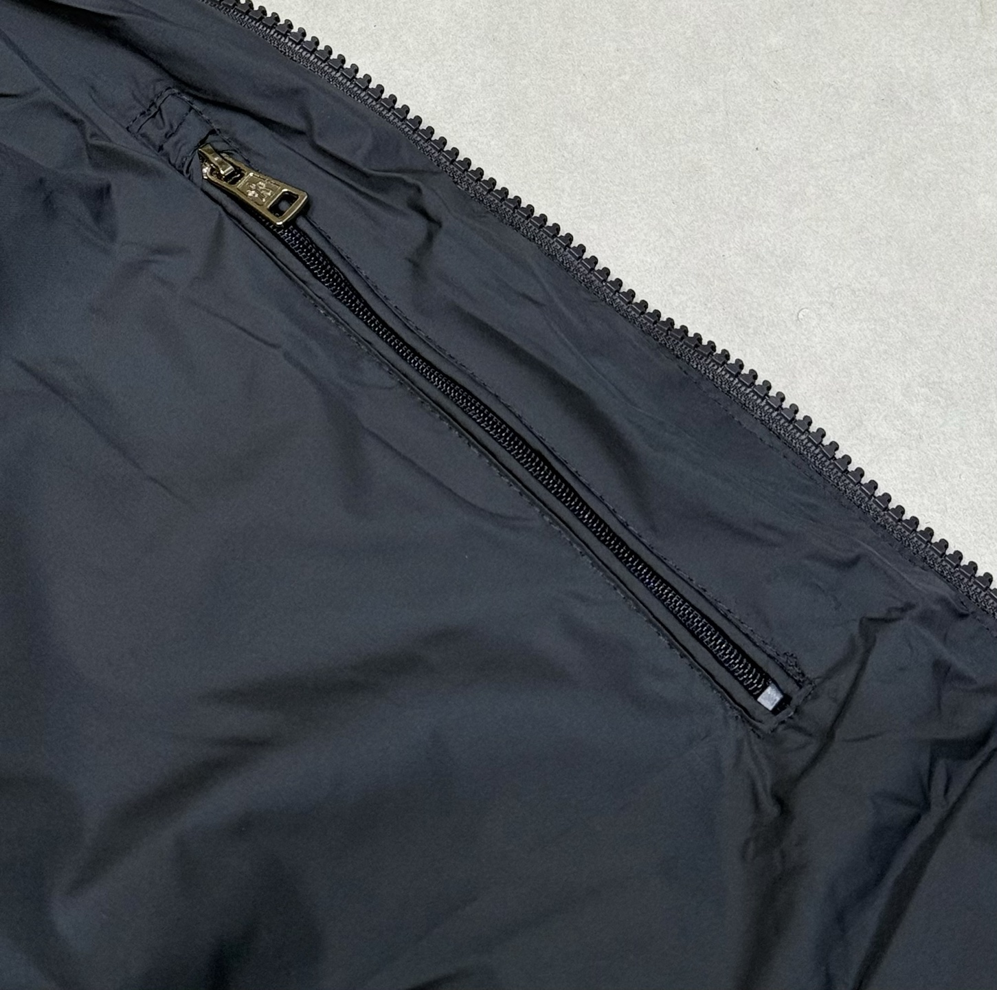 Moncler Male Basic Clothing White Duck Down Black Striped S-m-l