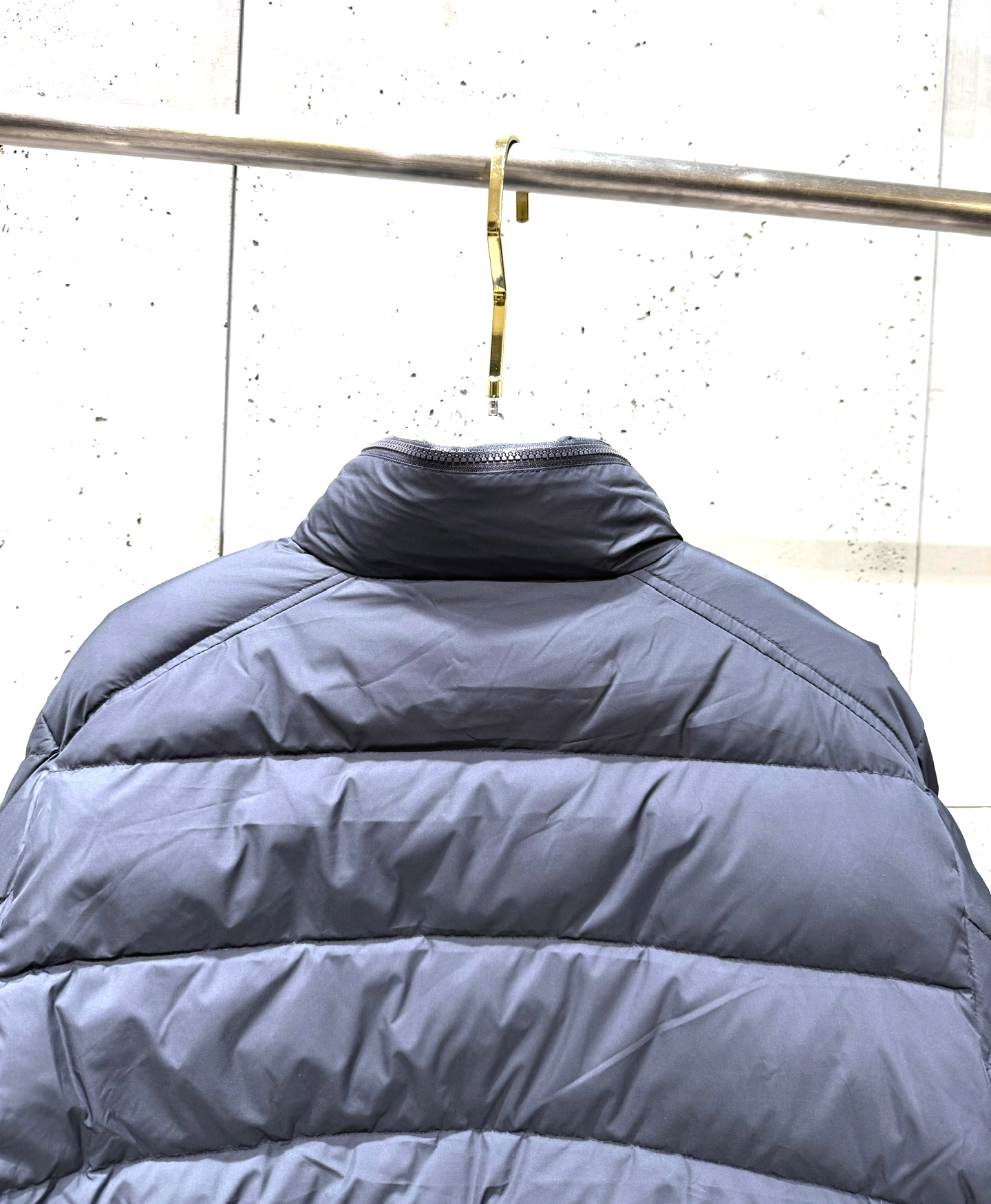 Moncler Male Basic Clothing White Duck Down Black Striped S-m-l