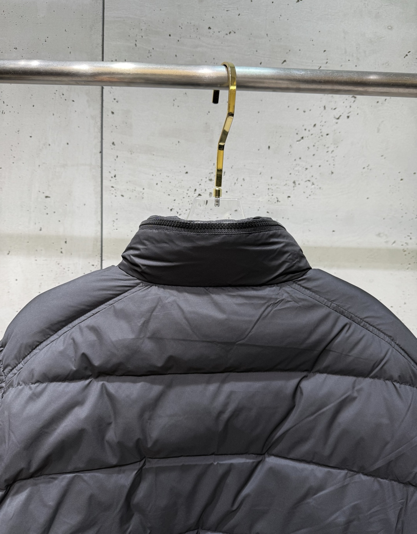 Moncler Male Basic Clothing White Duck Down Black Striped S-m-l