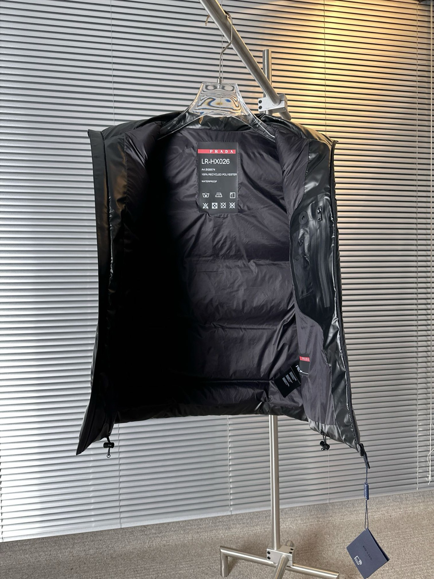 Prada Down Vest Cotton Black S-l-xl