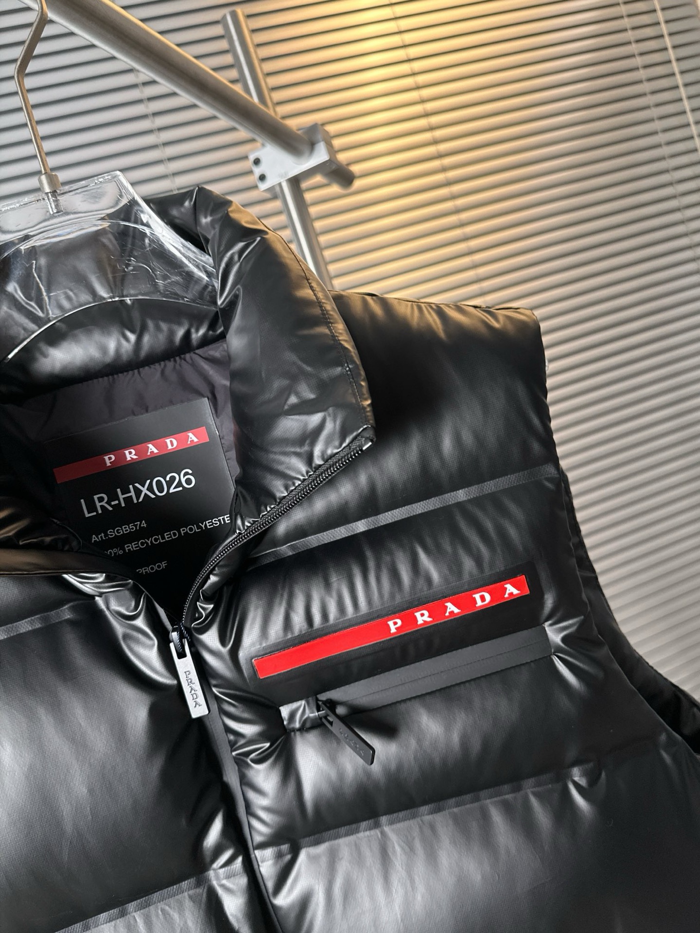 Prada Down Vest Cotton Black S-l-xl