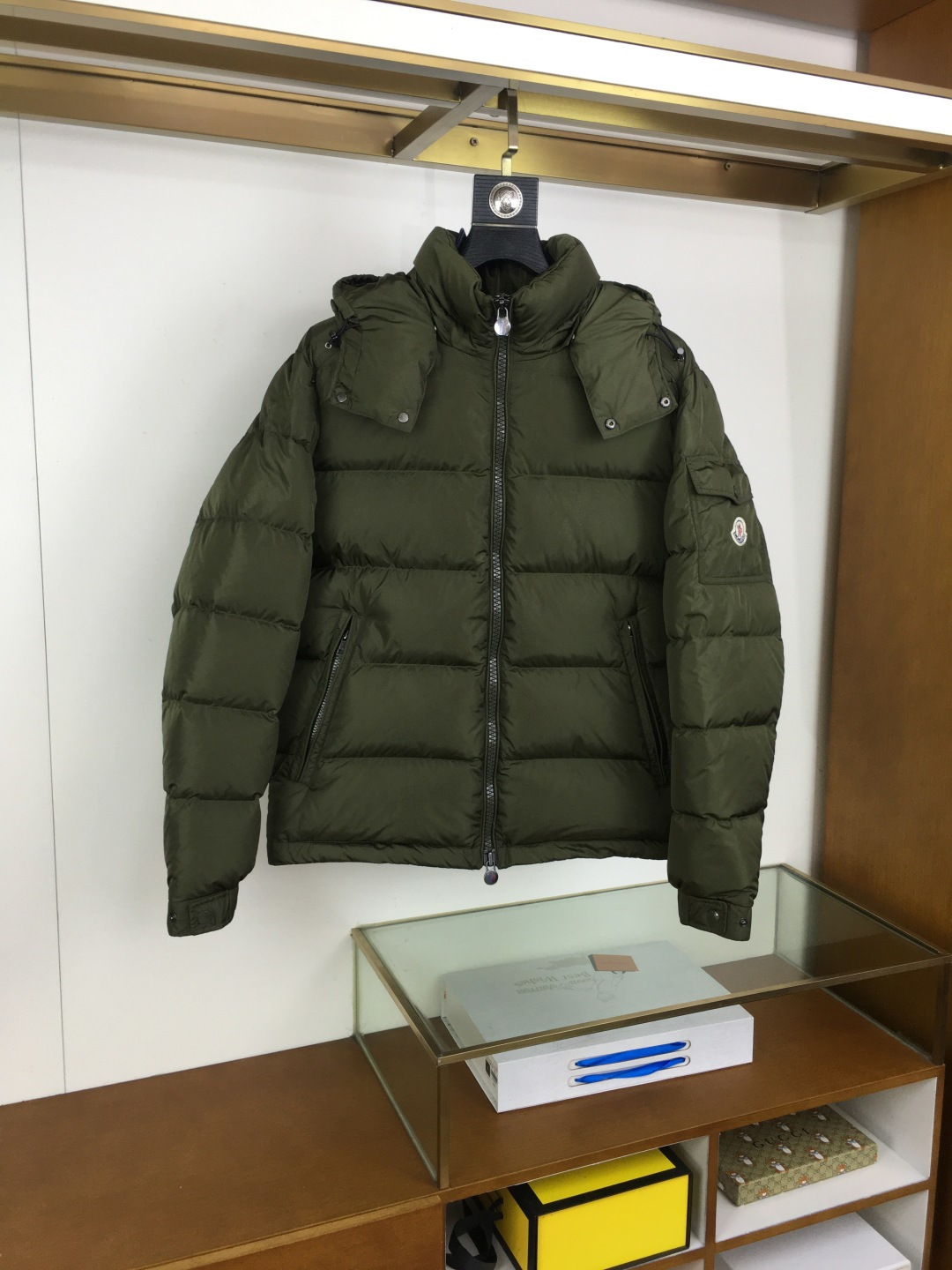 Moncler Down Jacket Polyester Black S-m-l