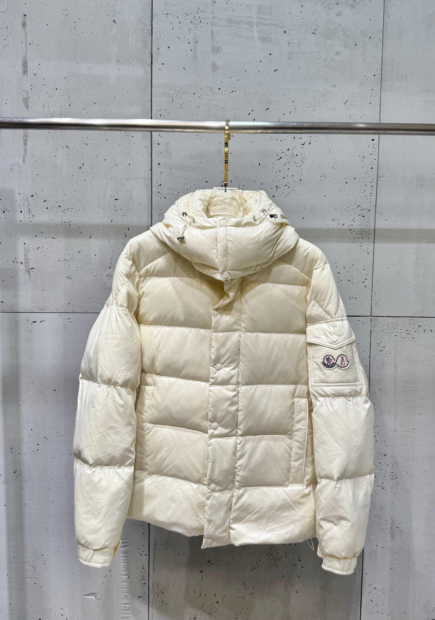 Moncler Down Jacket White Duck Down Black M-l-xl