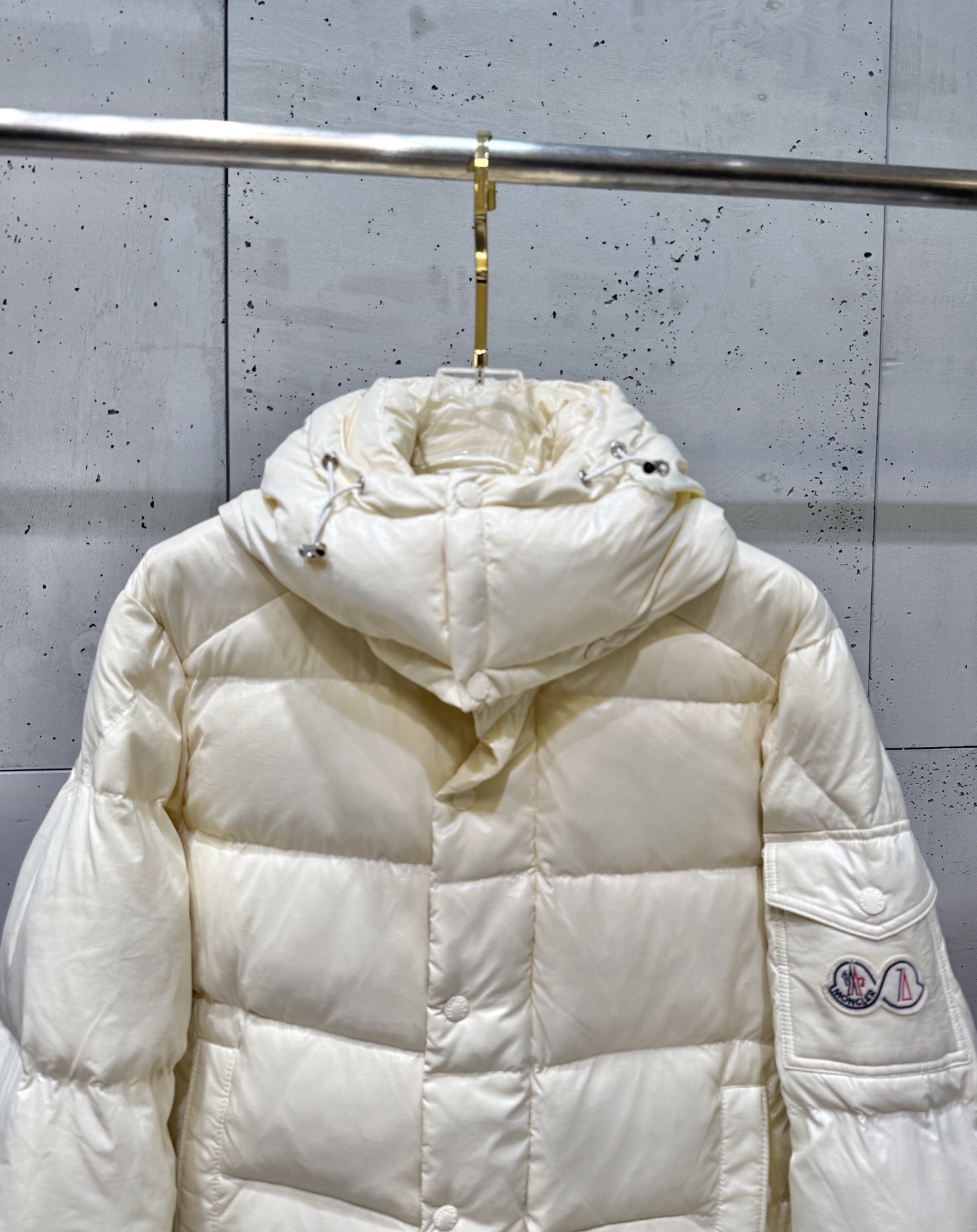 Moncler Down Jacket White Duck Down Black M-l-xl