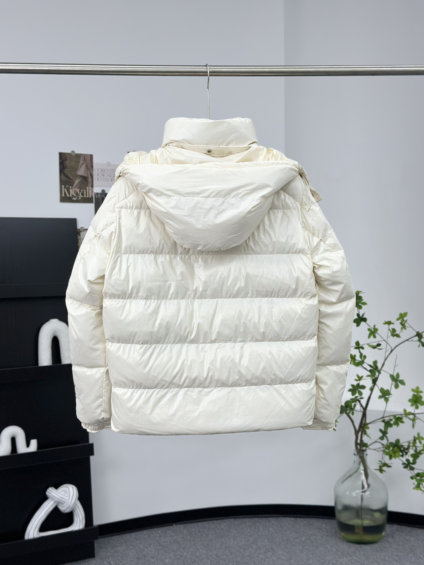 Moncler Down Jacket White Duck Down Black M-l-xl
