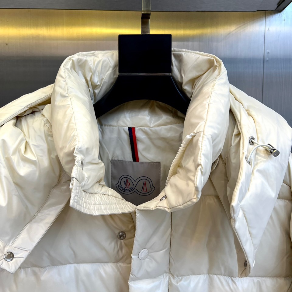 Moncler Down Jacket White Duck Down Black M-l-xl