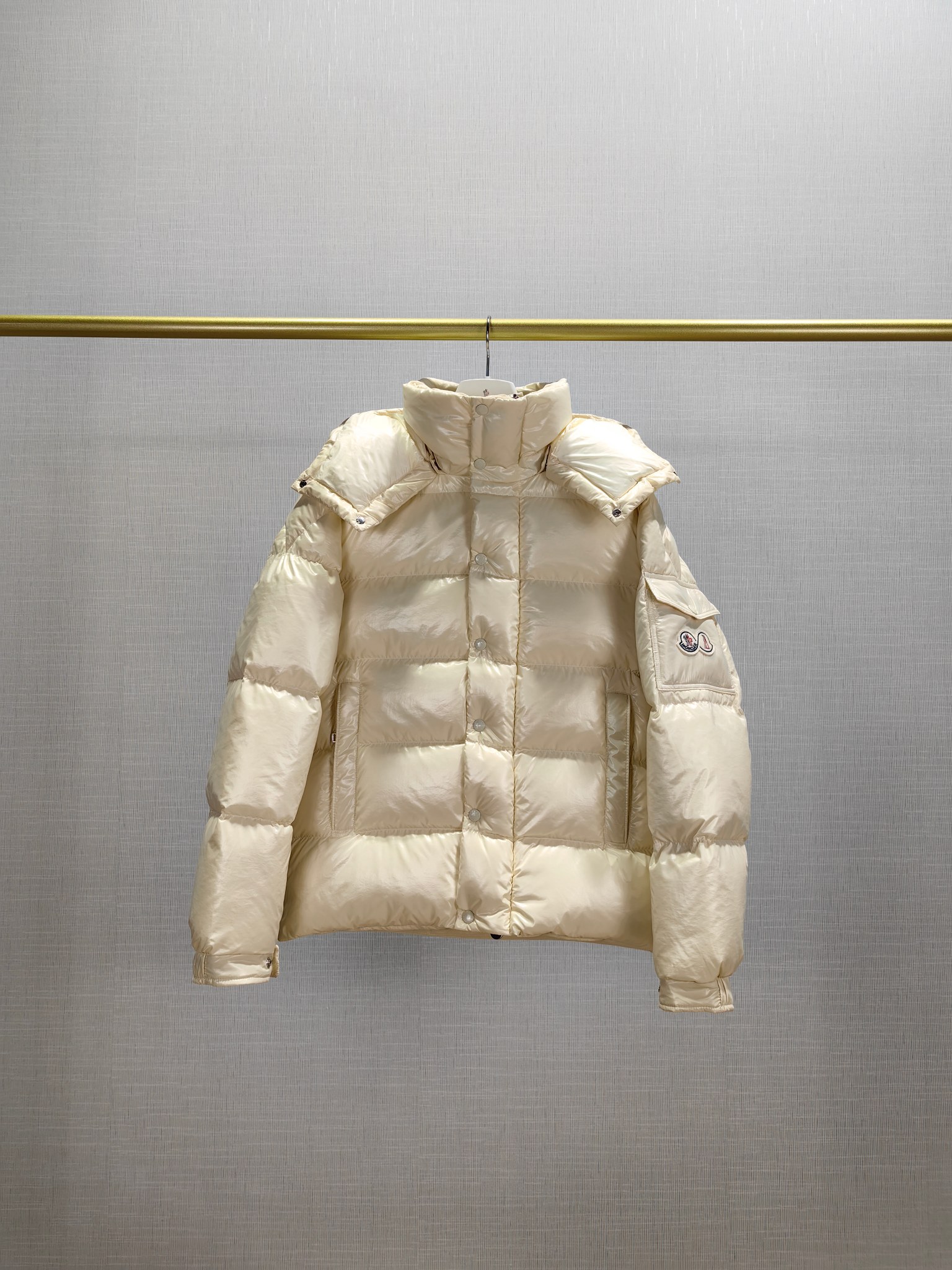 Moncler Down Jacket White Duck Down Black M-l-xl