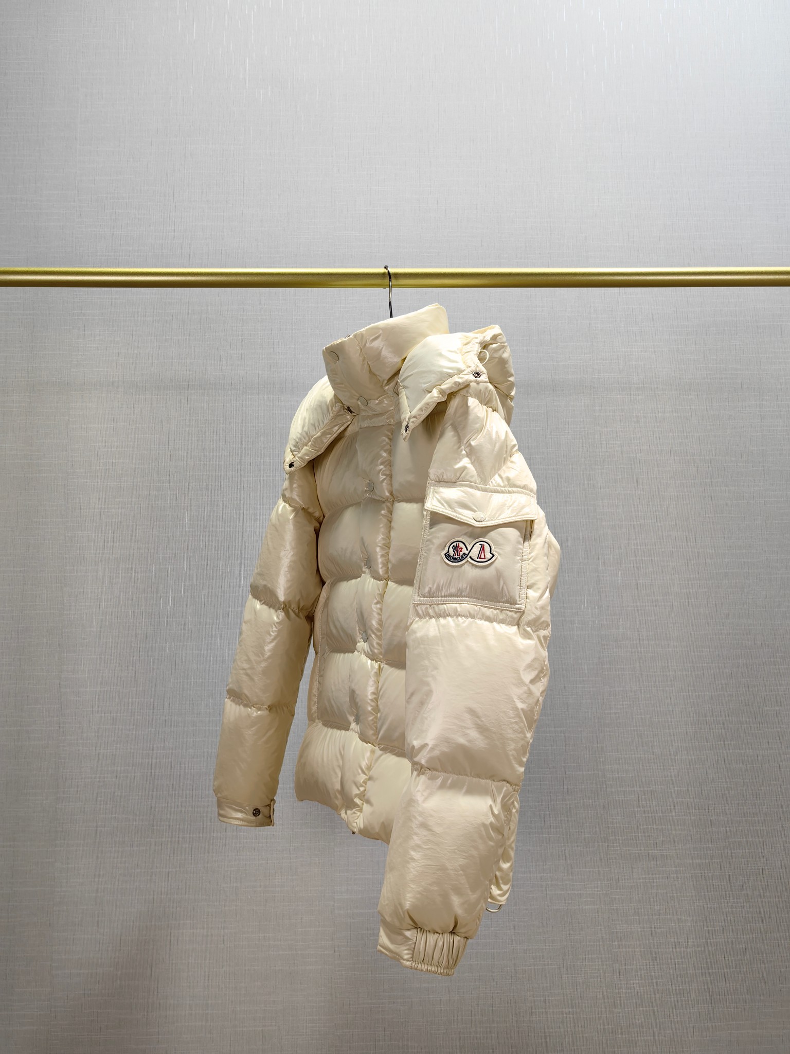 Moncler Down Jacket White Duck Down Black M-l-xl