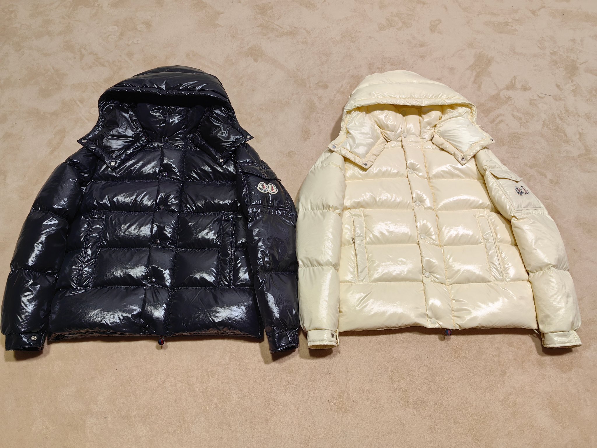 Moncler Down Jacket White Duck Down Black M-l-xl