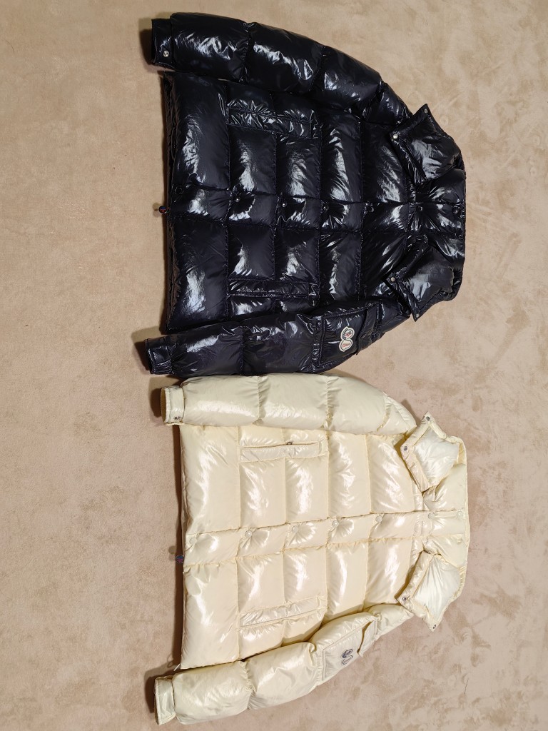 Moncler Down Jacket White Duck Down Black M-l-xl