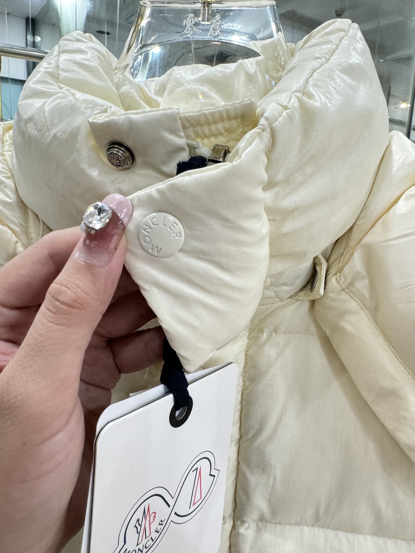 Moncler Down Jacket White Duck Down Black M-l-xl