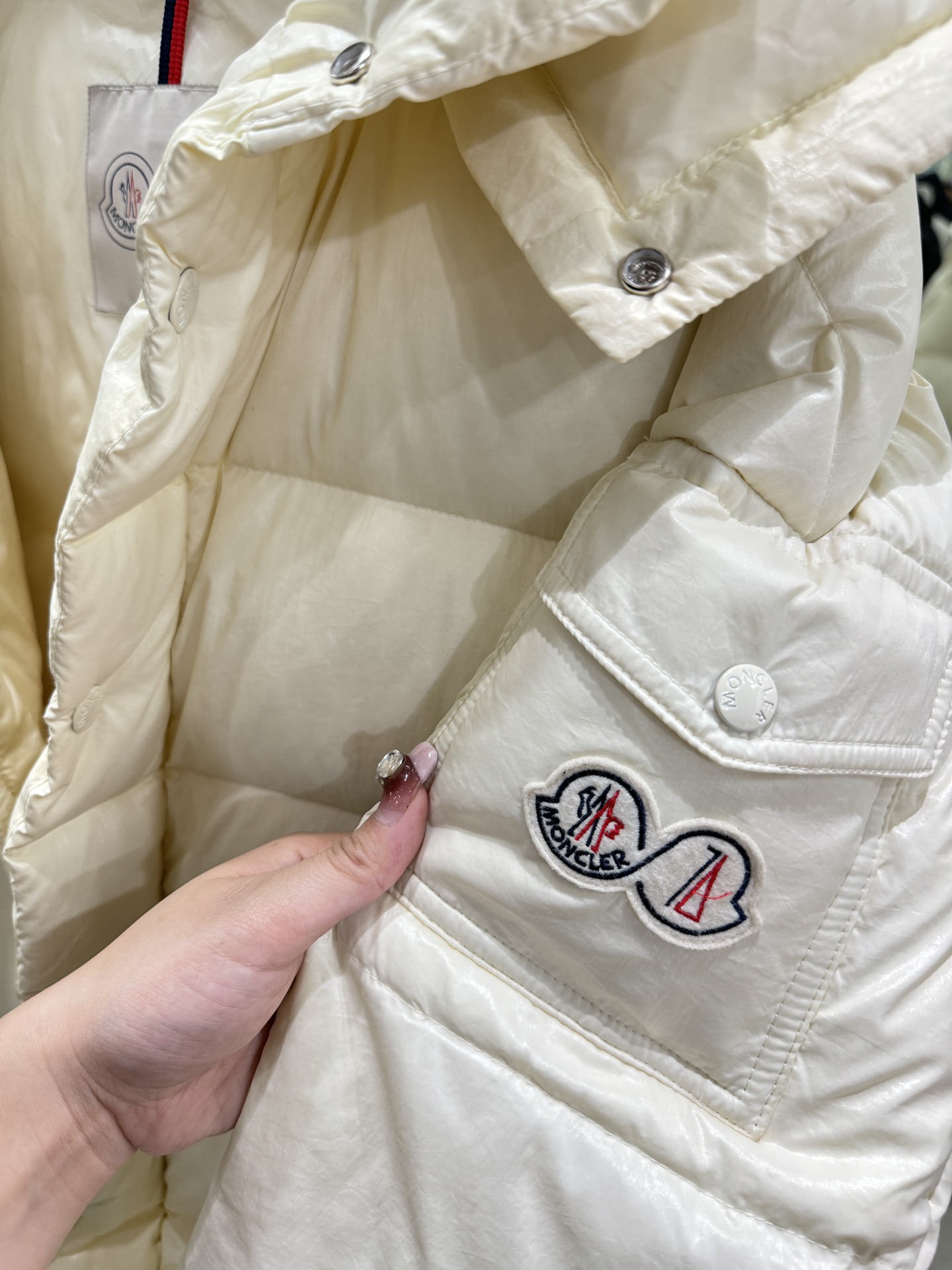 Moncler Down Jacket White Duck Down Black M-l-xl