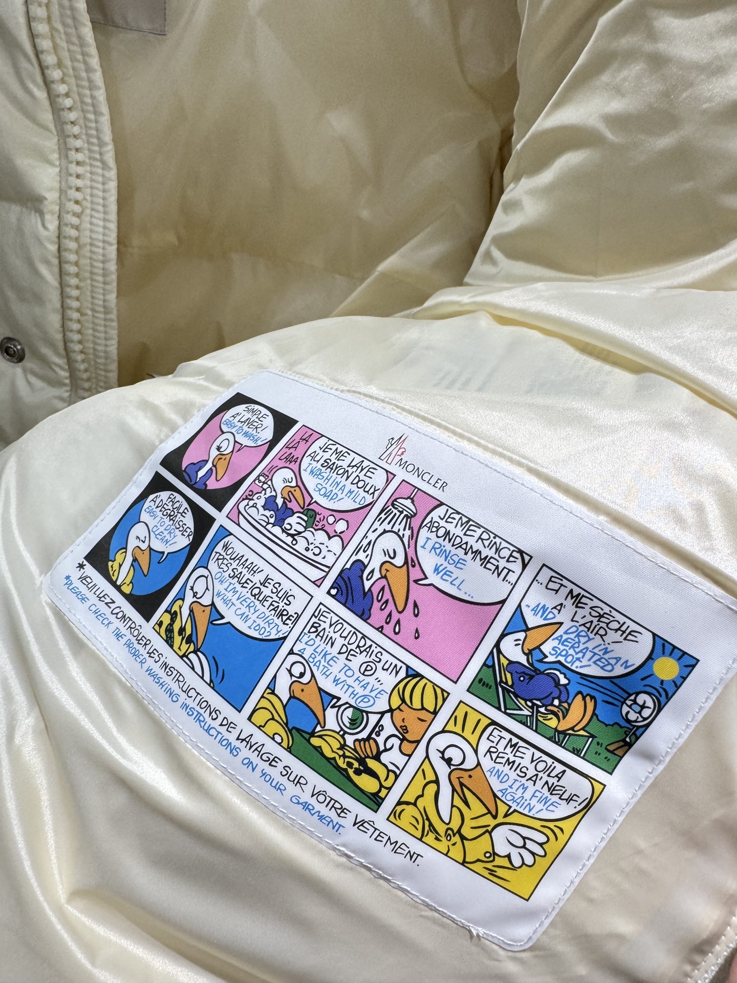 Moncler Down Jacket White Duck Down Black M-l-xl