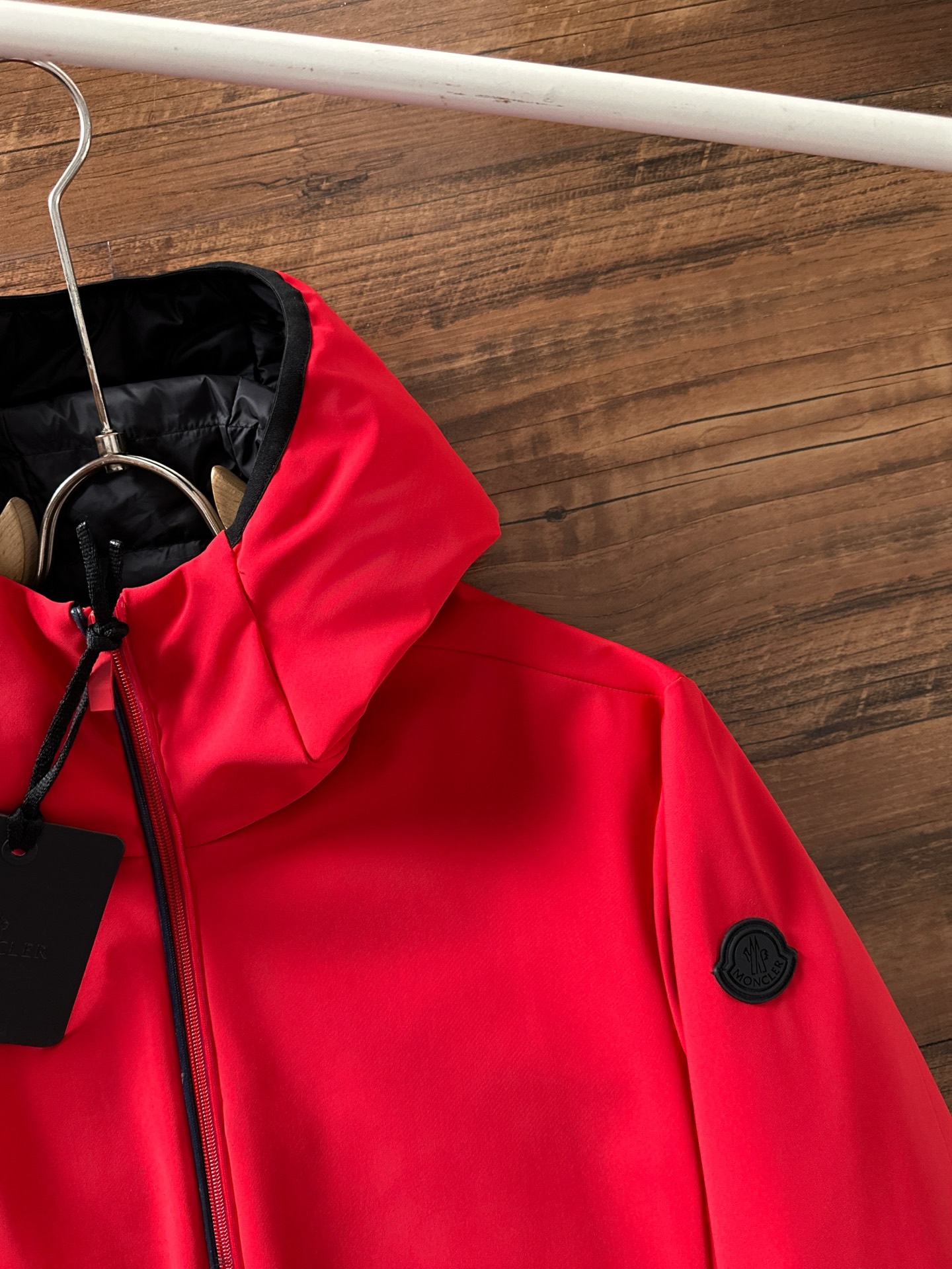 Moncler Male Jacket Goose Down Black Hooded S-m-l