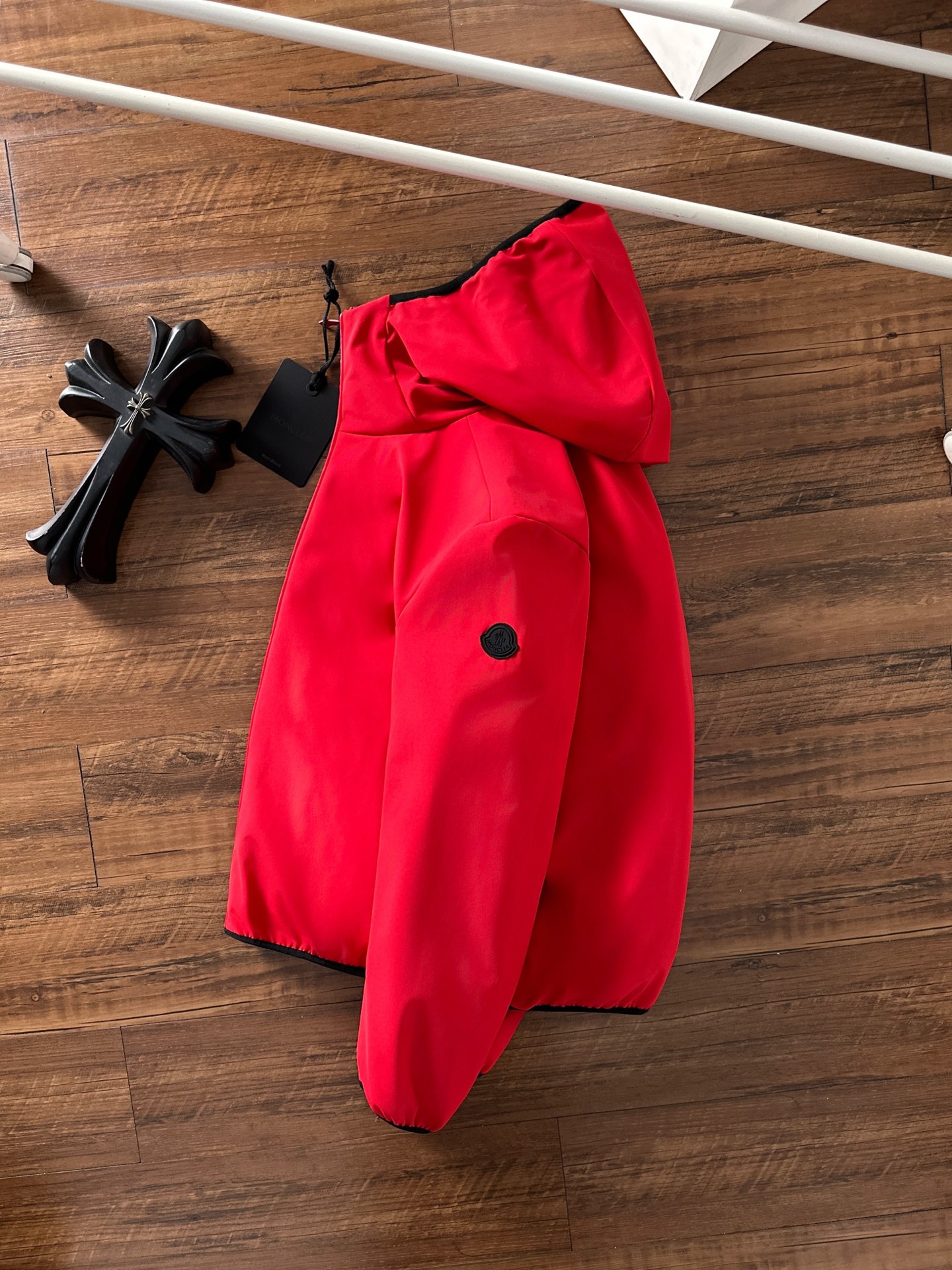 Moncler Male Jacket Goose Down Black Hooded S-m-l