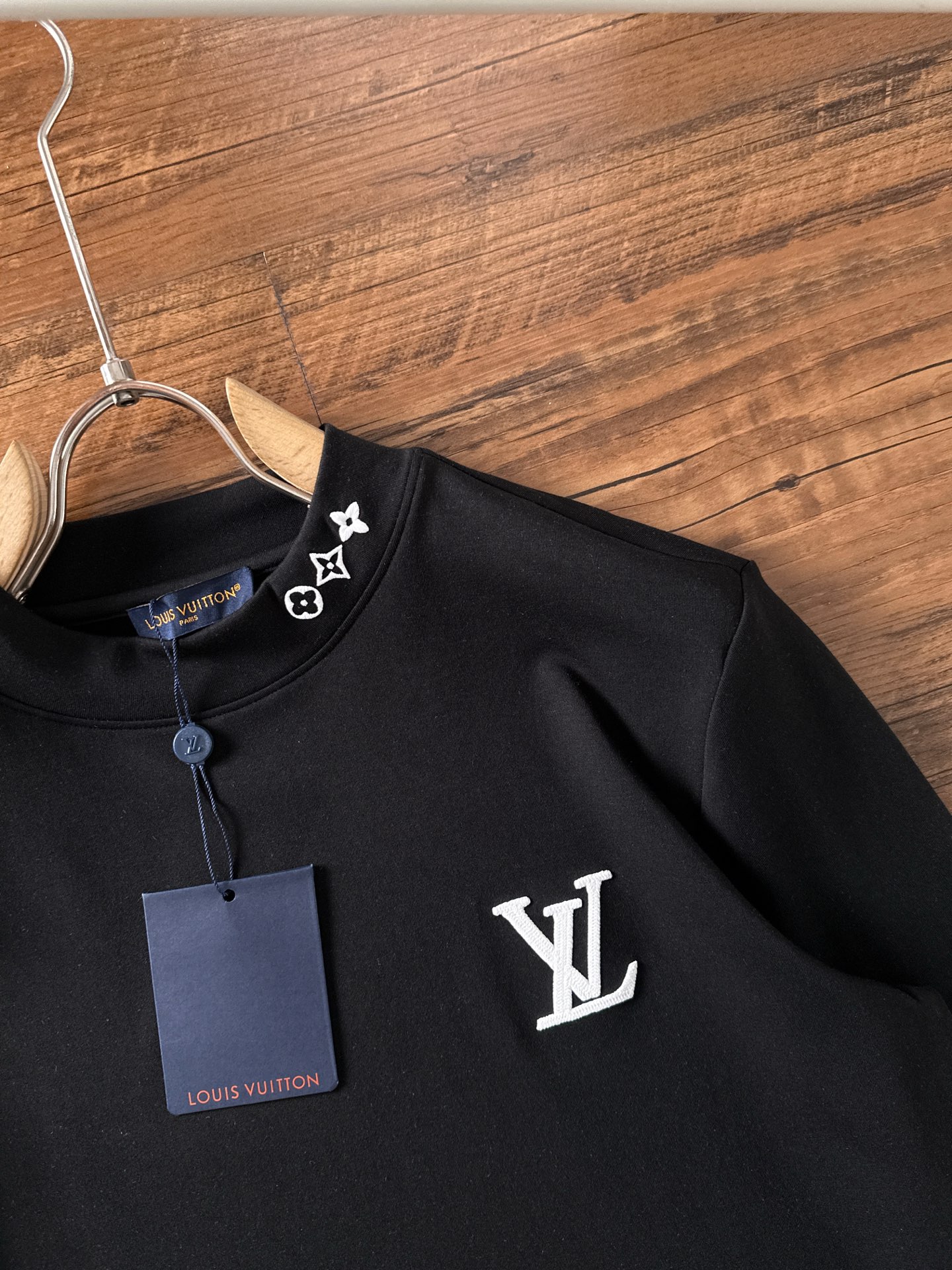 Louis Vuitton Male Basic Clothing Cotton Black Fleece Lined S-m-l-xl